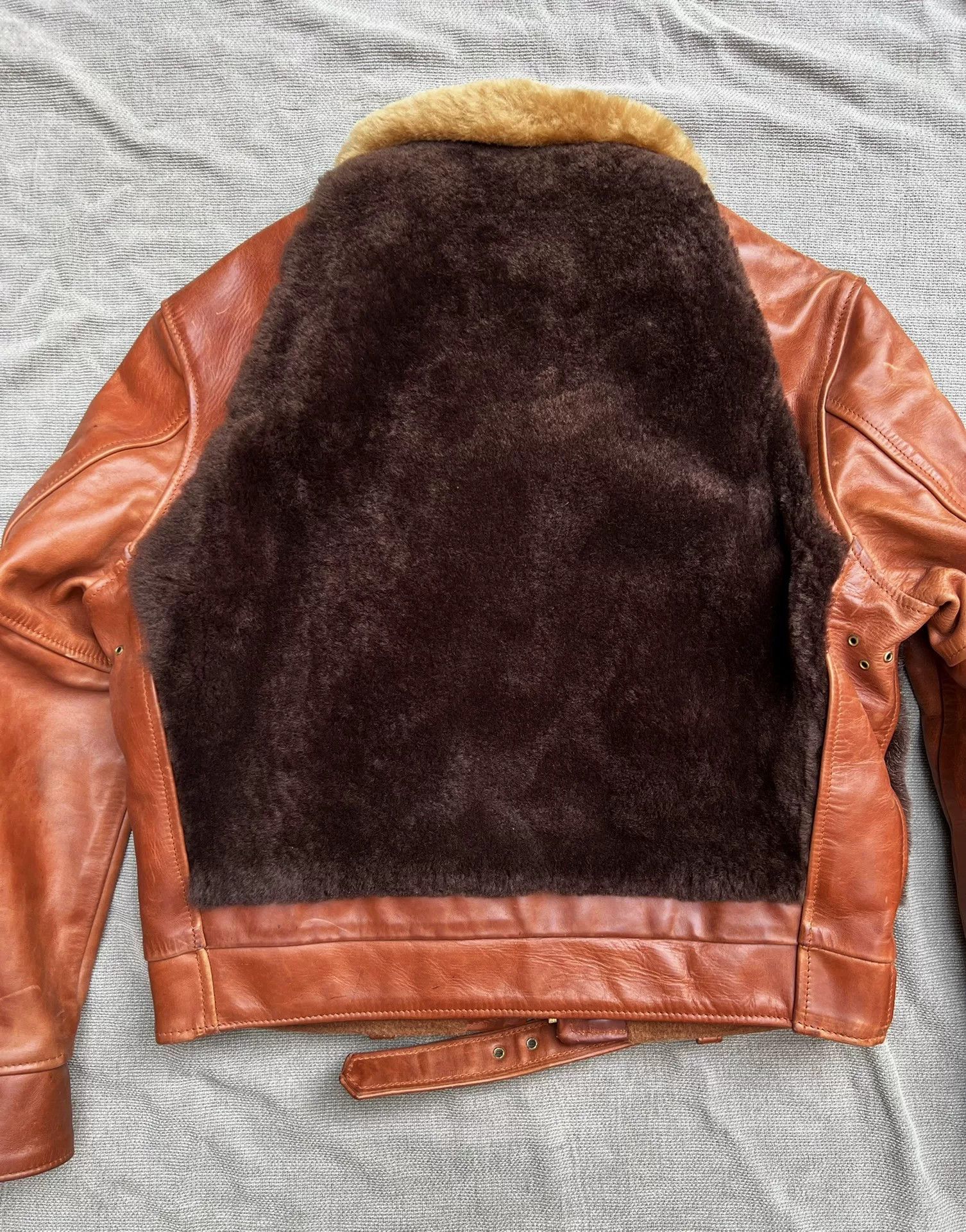 Aero Leathers Custom Brown Bear Jacket by Aero Leather Size US XS / EU 42 / 0 - 9 Thumbnail