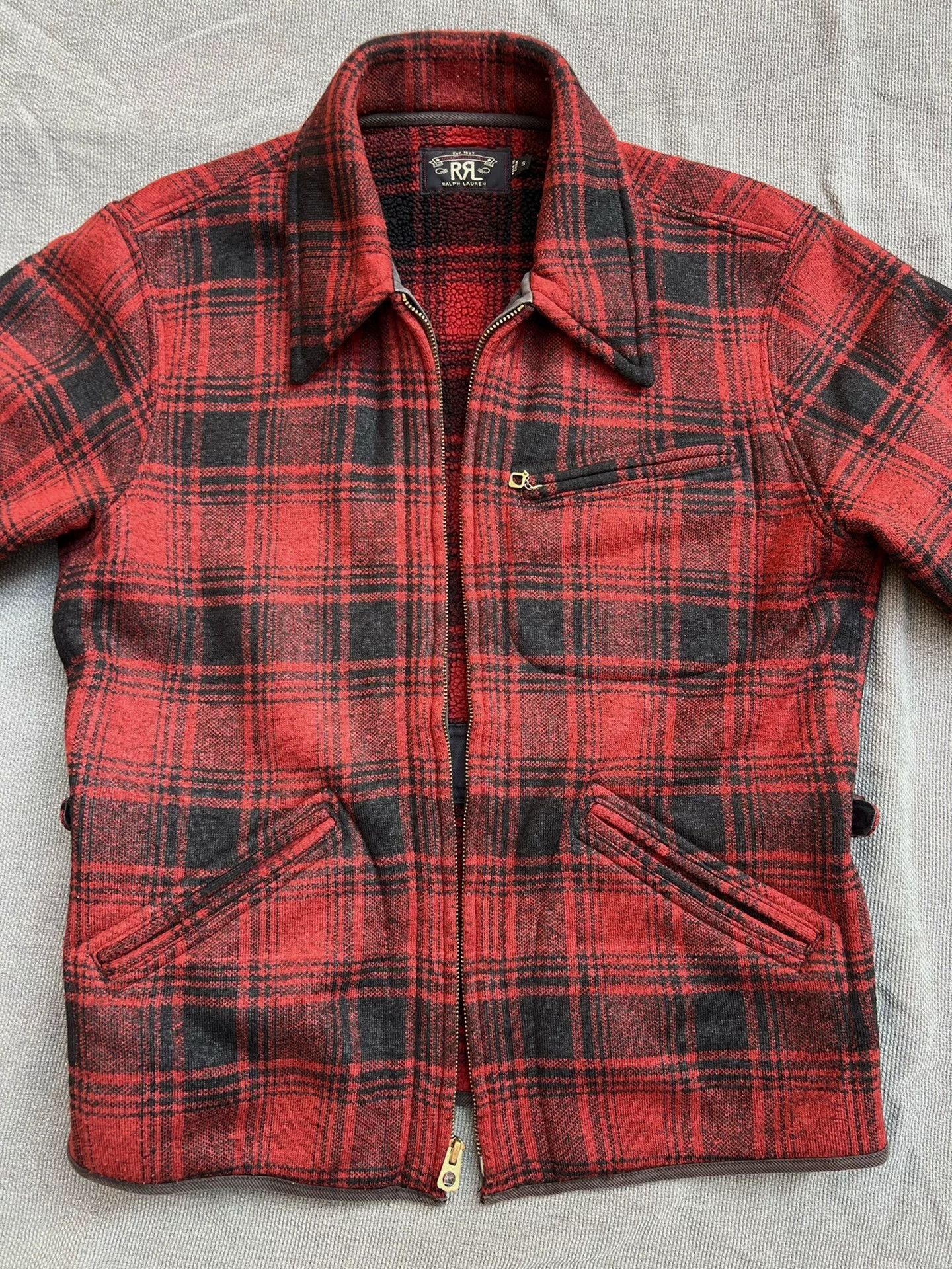 RRL Ralph Lauren RRL 1930s Vintage Red Plaid Jacket Size US S / EU 44-46 / 1 - 9 Thumbnail