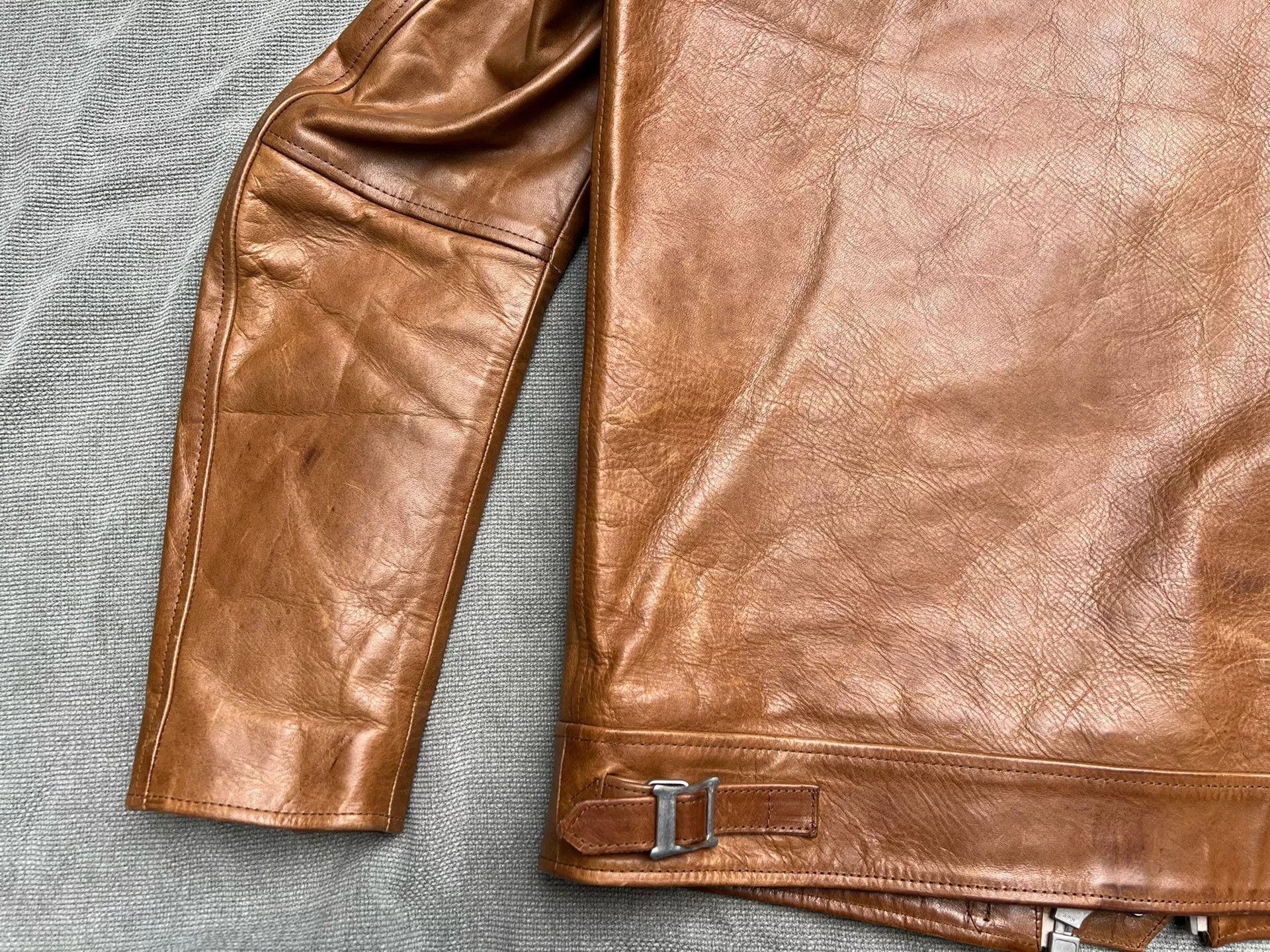 SUNSEA Sunset Bay Honey Leather Pocket Jacket Size US M / EU 48-50 / 2 - 7 Thumbnail