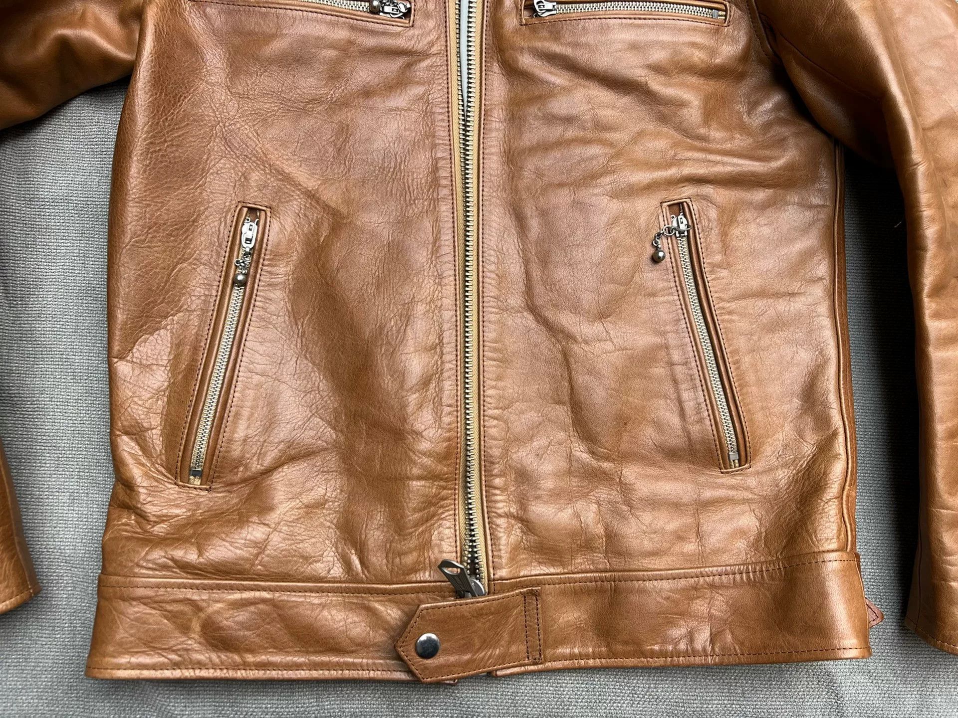 SUNSEA Sunset Bay Honey Leather Pocket Jacket Size US M / EU 48-50 / 2 - 3 Thumbnail