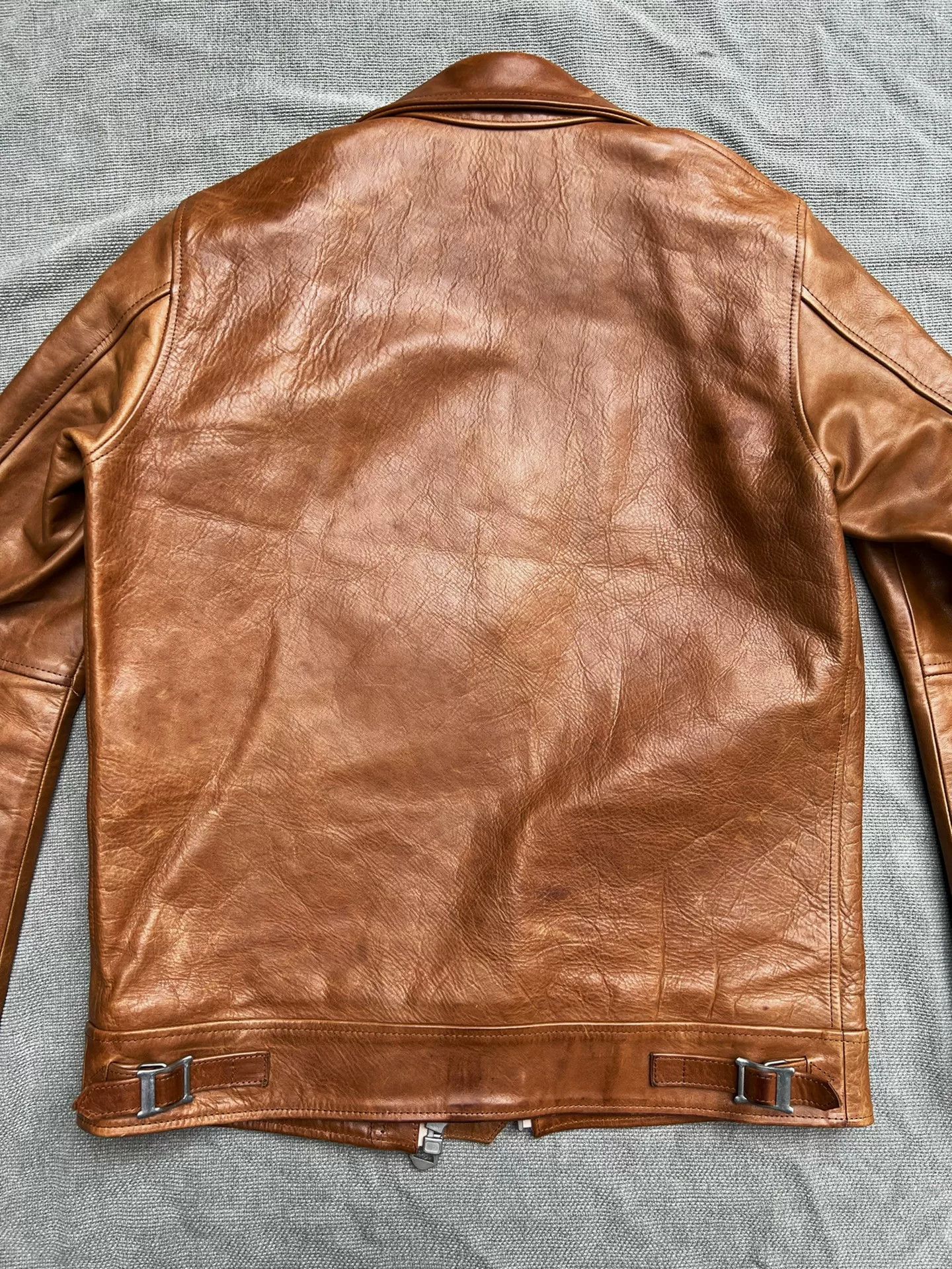 SUNSEA Sunset Bay Honey Leather Pocket Jacket Size US M / EU 48-50 / 2 - 9 Thumbnail