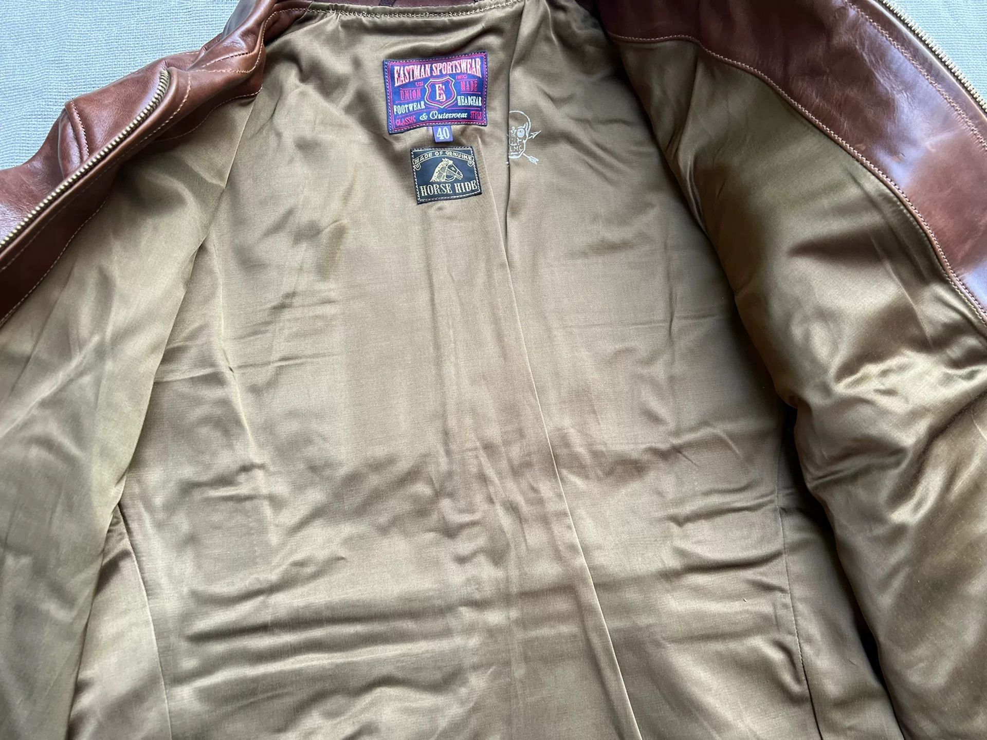 Eastman Leather Clothing Eastman Leather Horsehide Brown Jacket Size US XXS / EU 40 - 5 Thumbnail
