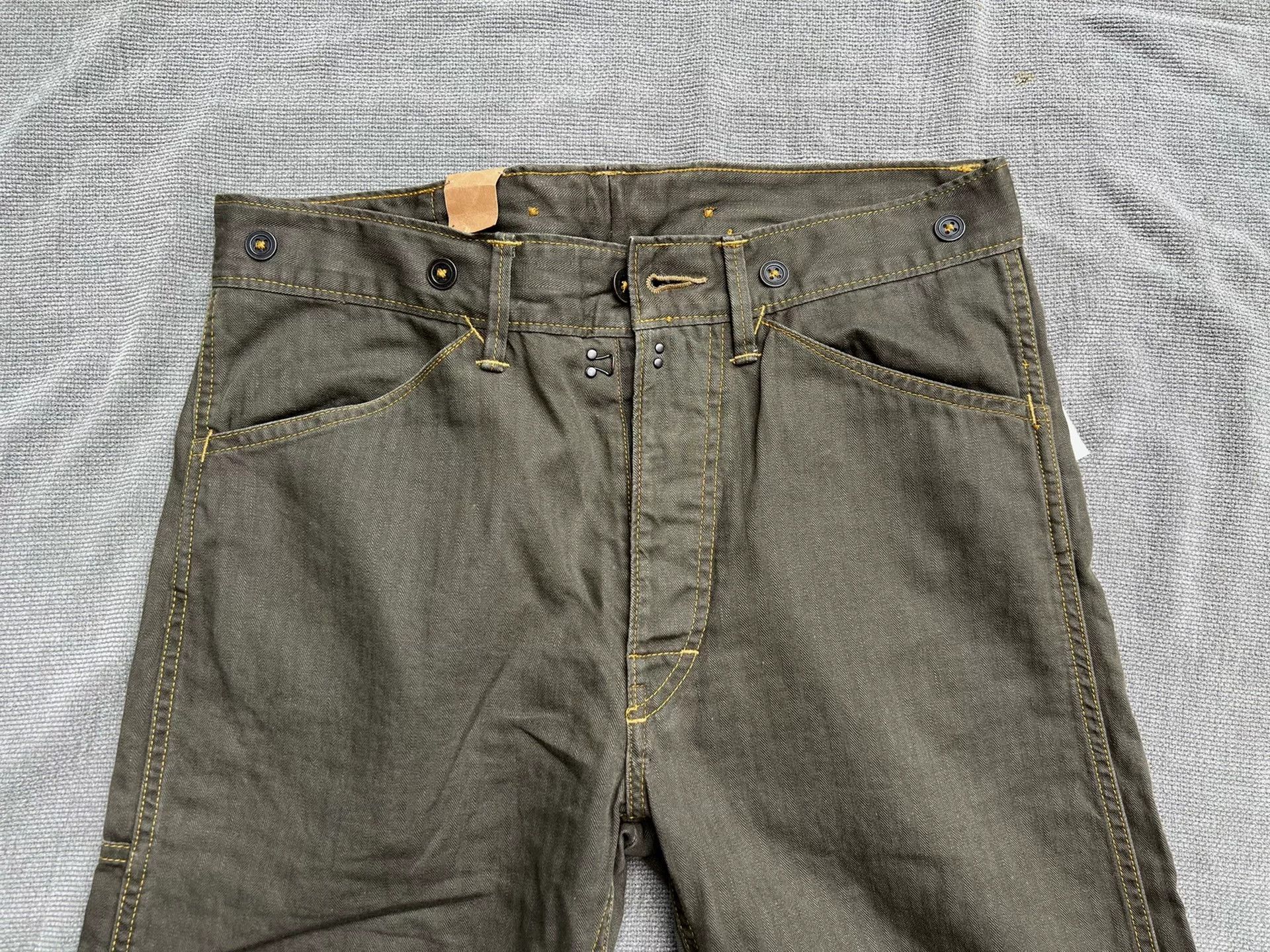 RRL Ralph Lauren Vintage DoubleRl Herringbone Work Pants Size US 30 / EU 46 - 2 Thumbnail