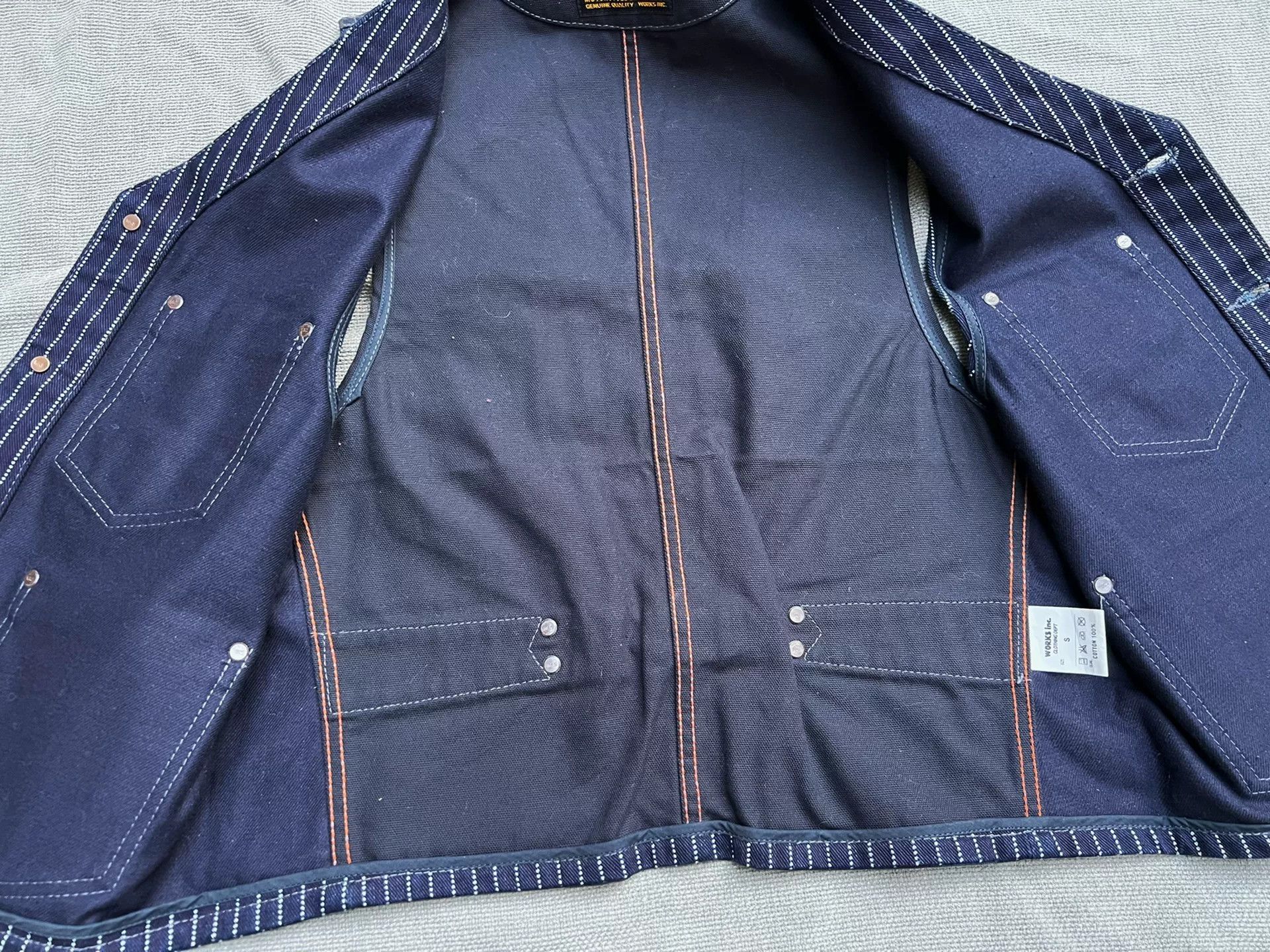 Iron Heart Iron Heart Blue Wabash Striped Vest Size US S / EU 44-46 / 1 - 4 Thumbnail