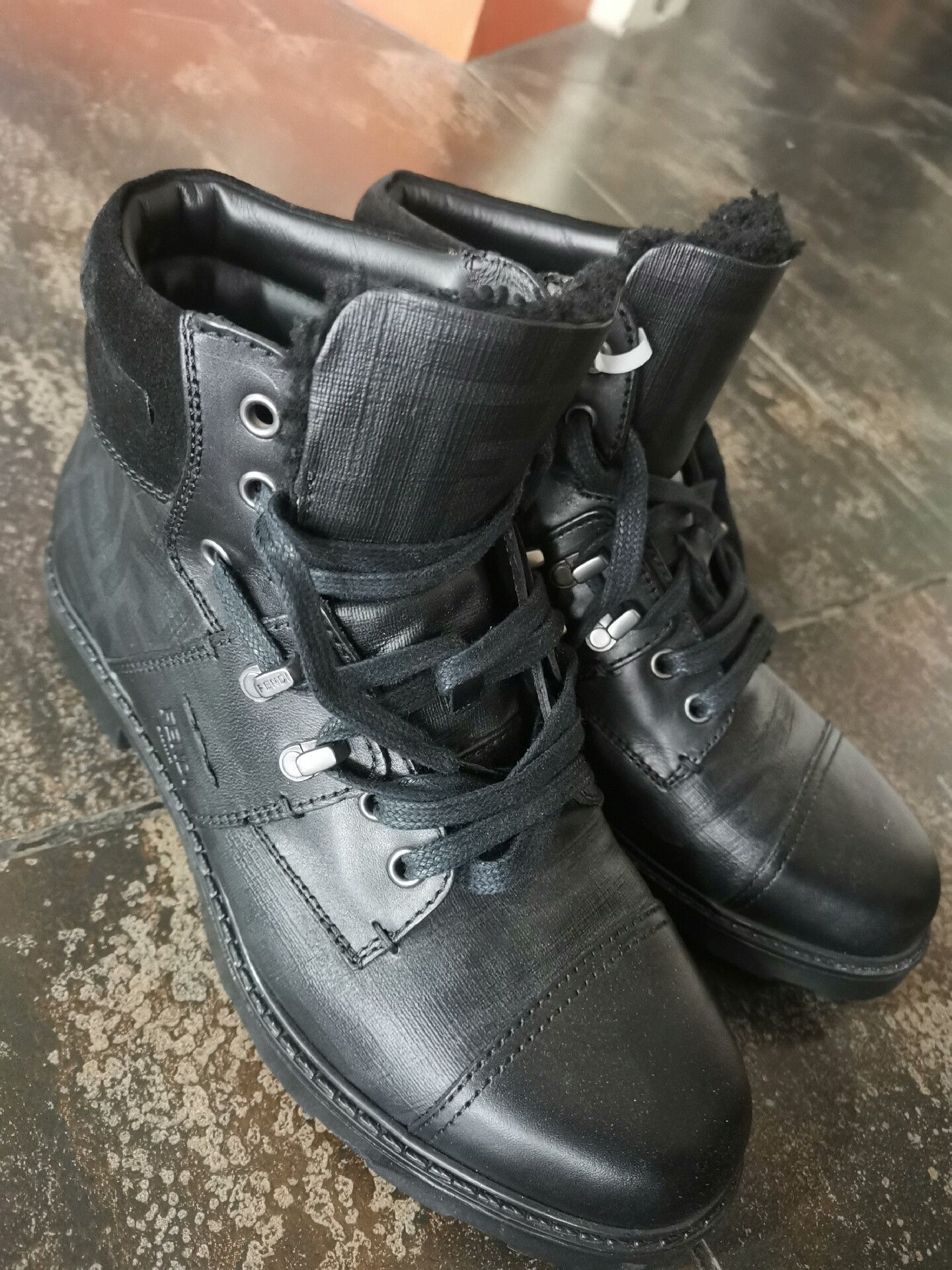 Fendi Fendi Black Shearling Mid-Calf Boots Size US 6 / EU 39 - 4 Thumbnail