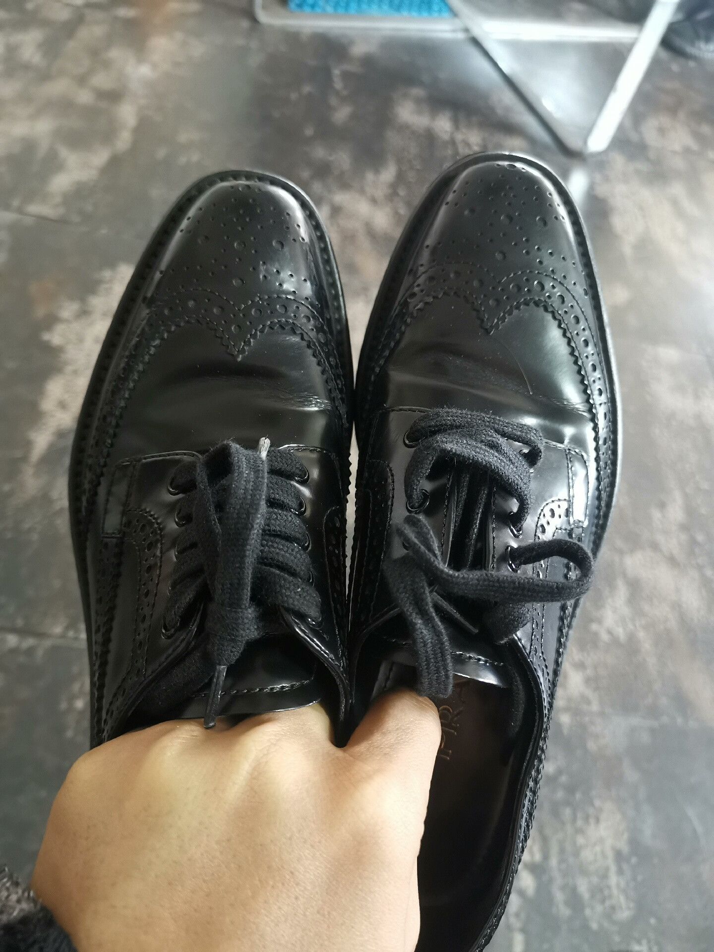 Prada PRADA Black Low-Top Leather Shoes Size US 5 / EU 37 - 8 Thumbnail