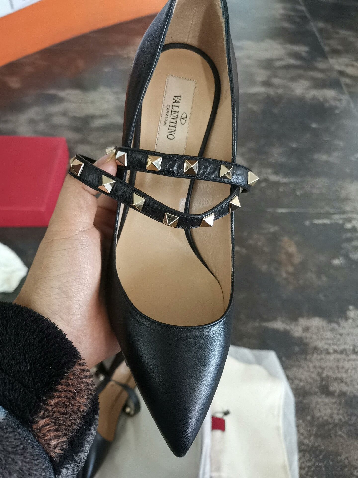 Valentino Valentino Black Stiletto Heels with Studs Size US 6 / IT 36 - 2 Thumbnail