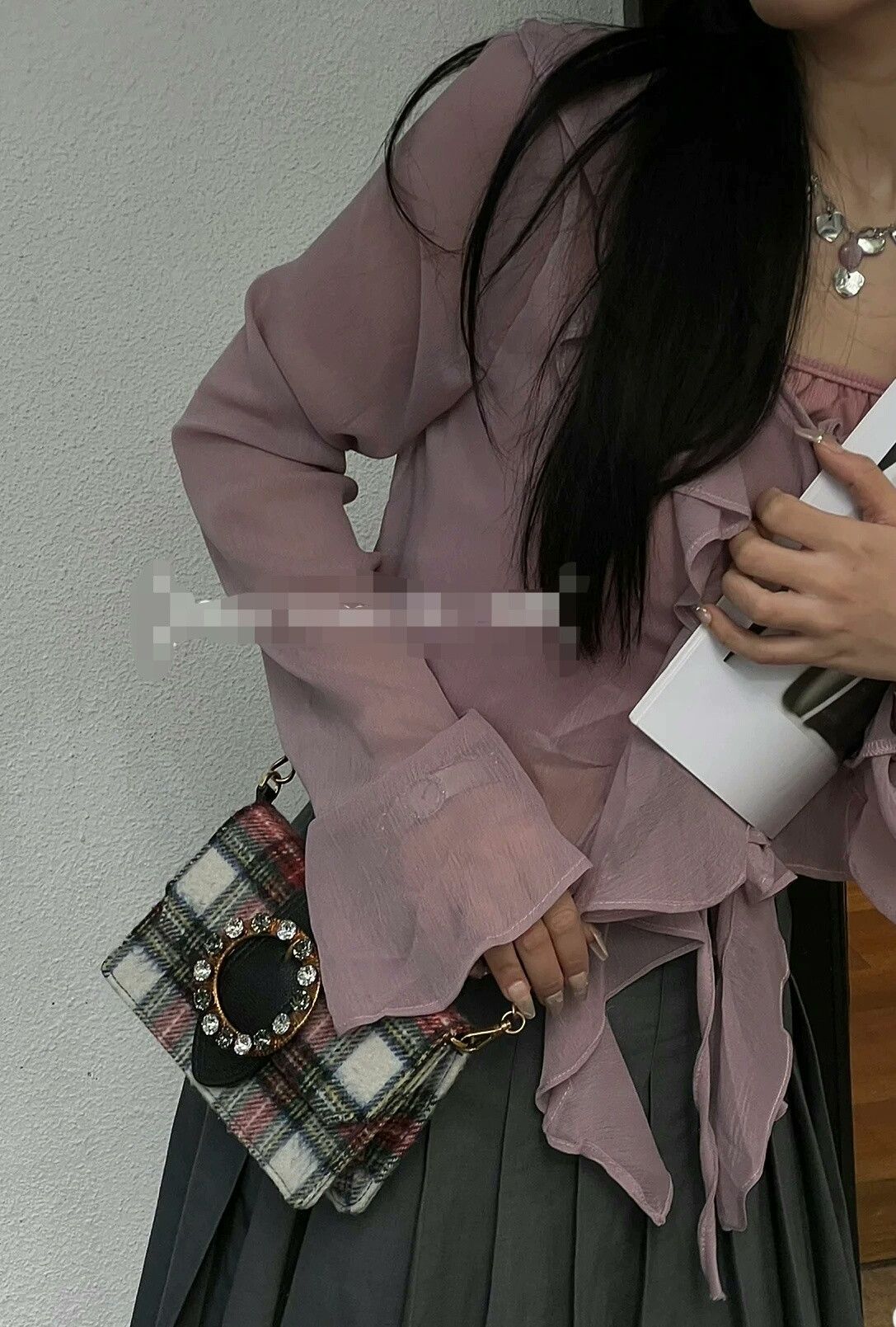 Miu Miu Miu Miu Plaid Crystal Shoulder Bag Size ONE SIZE - 2 Thumbnail