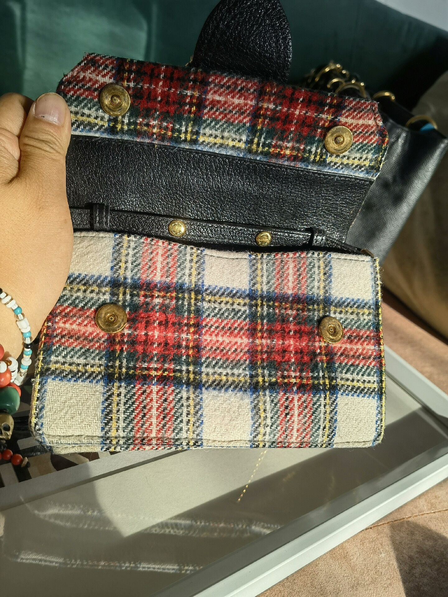 Miu Miu Miu Miu Plaid Crystal Shoulder Bag Size ONE SIZE - 5 Thumbnail