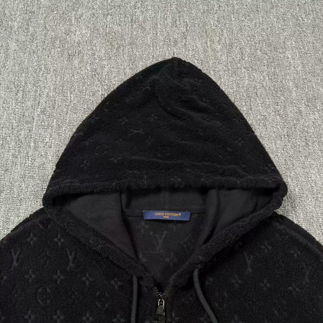 Louis Vuitton black hooded jacket with LV pattern Size US S / EU 44-46 / 1 - 3 Thumbnail