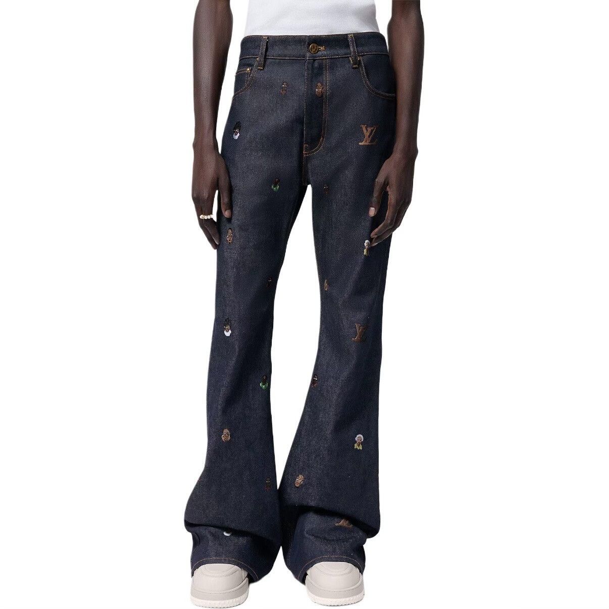 Louis Vuitton lv flared jeans with embroidered logo Size US 34 / EU 50 - 8 Thumbnail