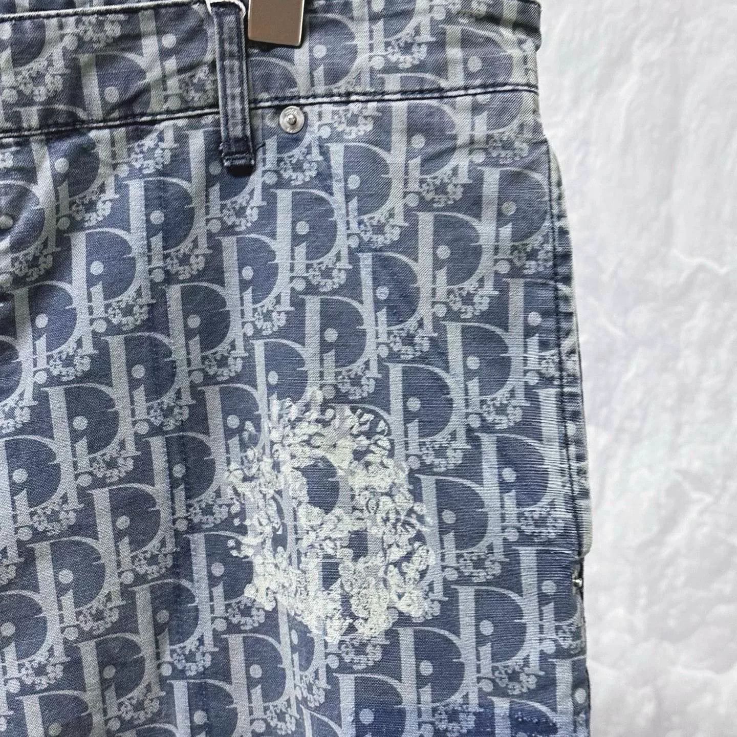 Dior dior x denim tears floral denim shorts Size US 34 / EU 50 - 3 Thumbnail