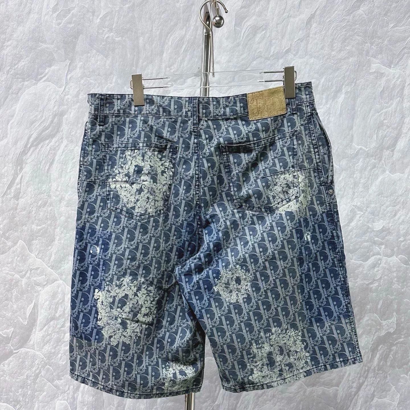 Dior dior x denim tears floral denim shorts Size US 34 / EU 50 - 4 Thumbnail