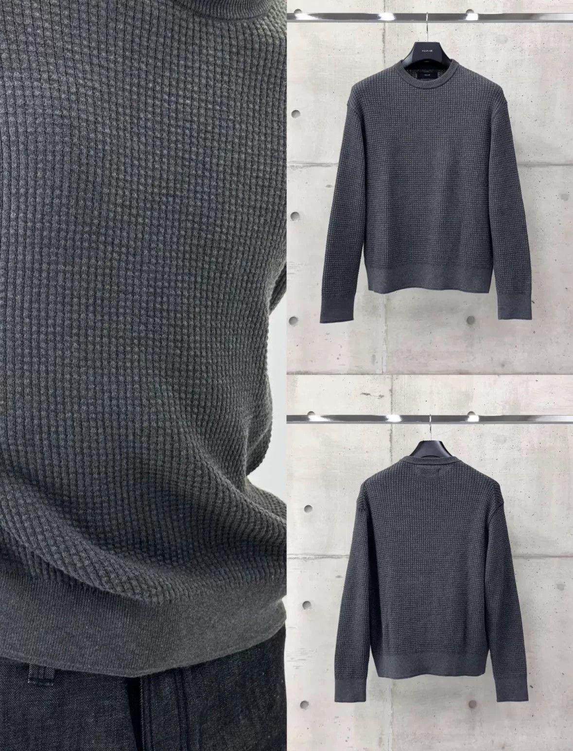 Vuja De gray textured long sleeve sweater Size US XS / EU 42 / 0 - 2 Thumbnail