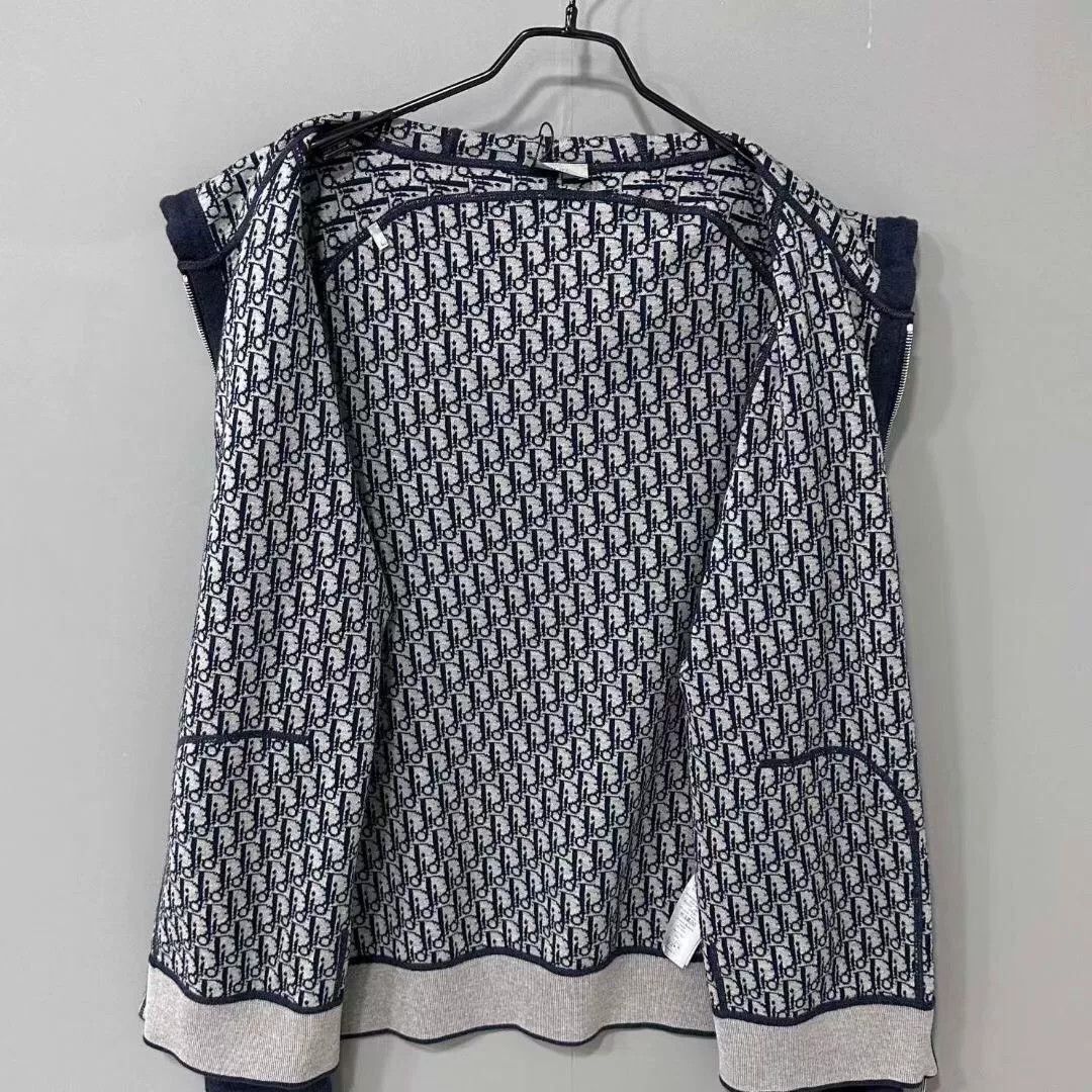 Dior dark blue Dior zip-up hooded sweatshirt Size US L / EU 52-54 / 3 - 4 Thumbnail