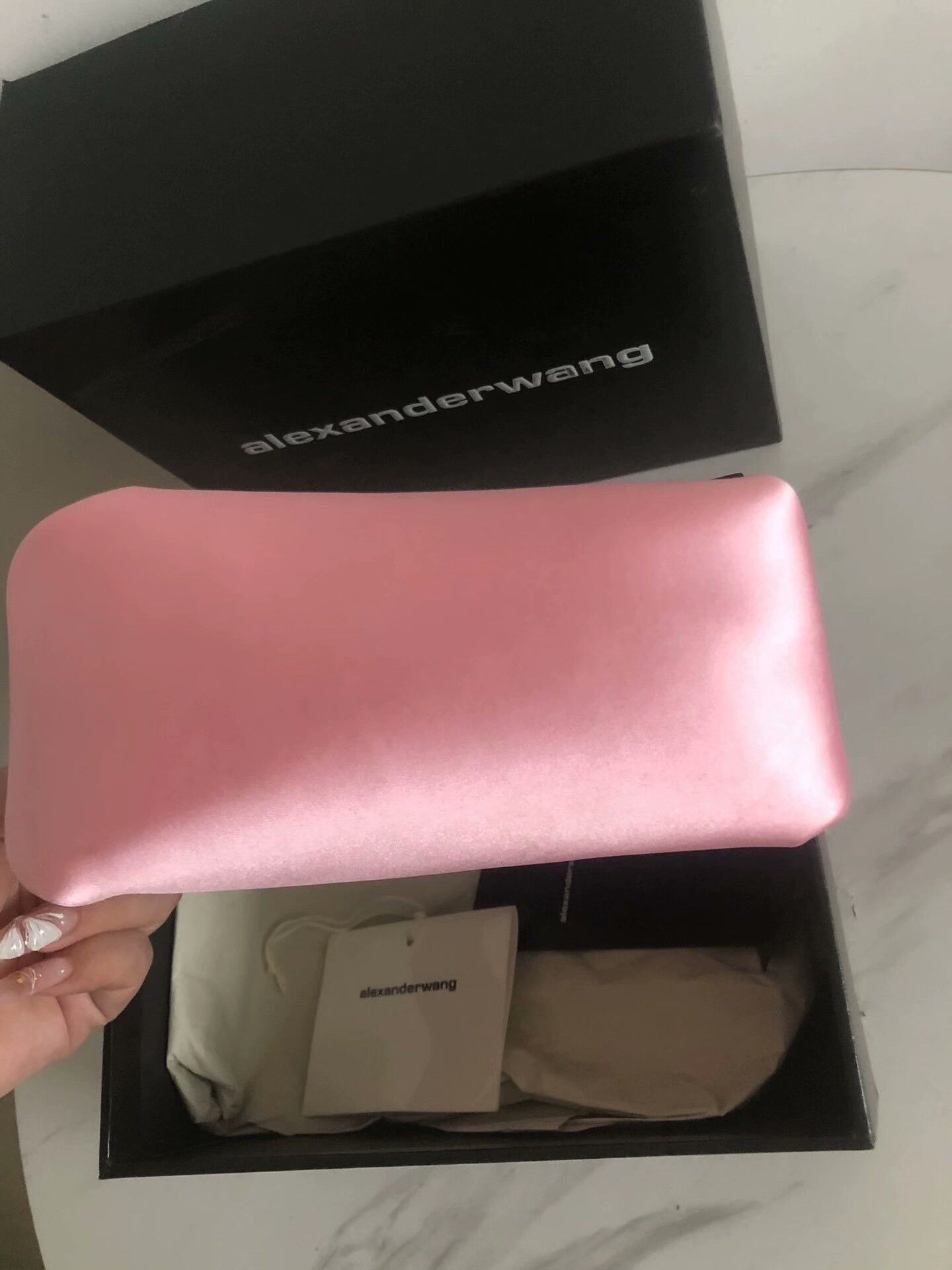 Alexander Wang Alexander Wang Pink Satin Rhinestone Bag Size ONE SIZE - 5 Thumbnail