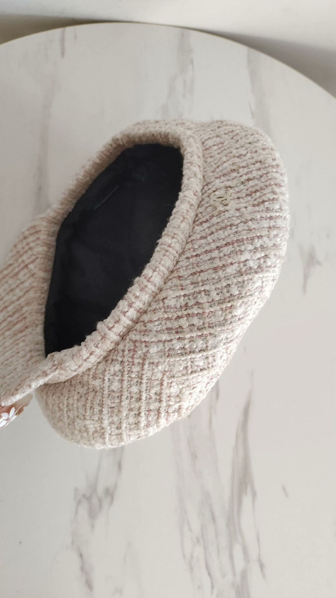 Chanel Chanel Pink Tweed Newsboy Hat M Size ONE SIZE - 3 Thumbnail