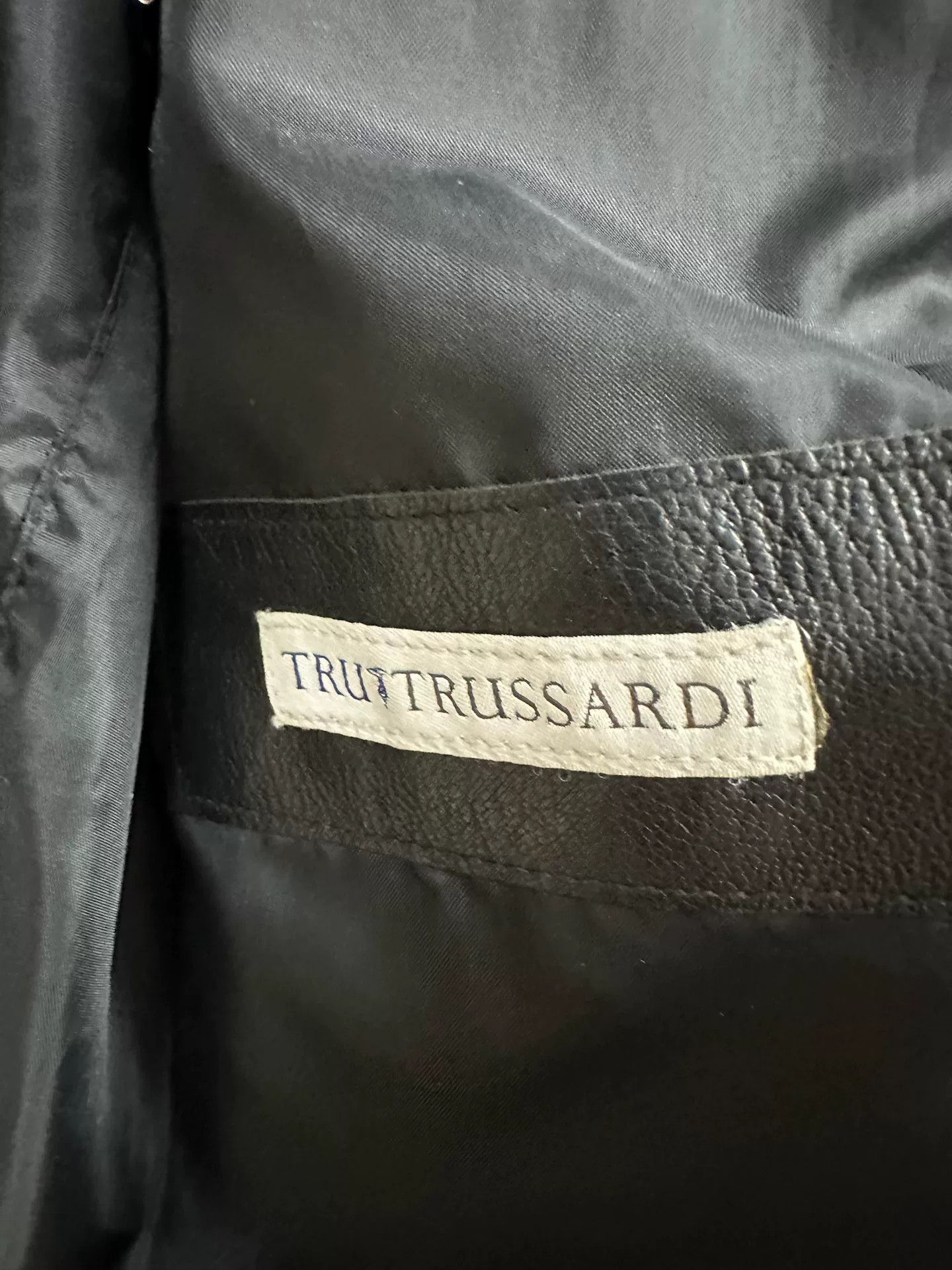 Trussardi Trussardi Black Leather Jacket for Men Size US M / EU 48-50 / 2 - 6 Thumbnail