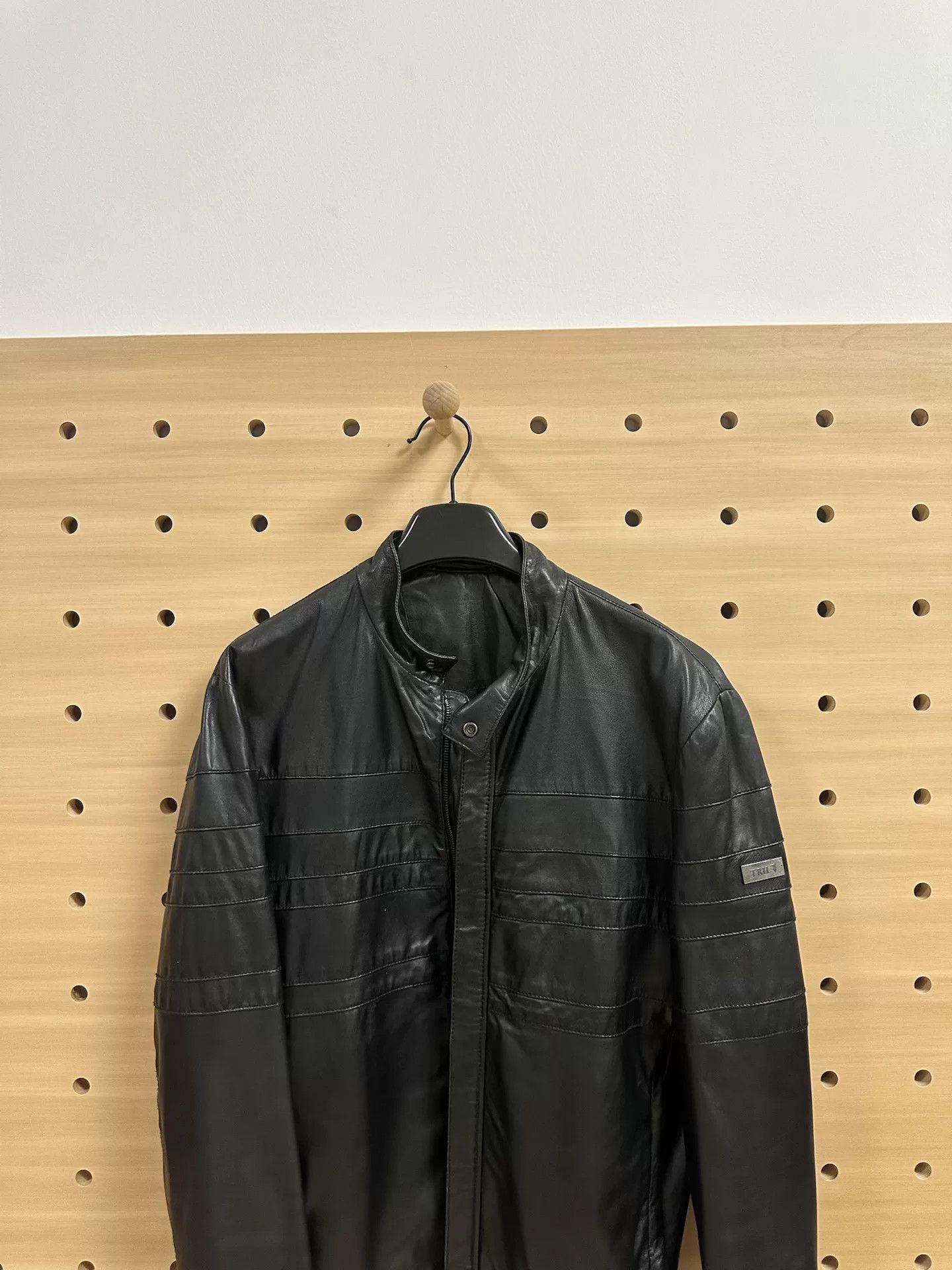 Trussardi Trussardi Black Leather Jacket for Men Size US M / EU 48-50 / 2 - 3 Thumbnail