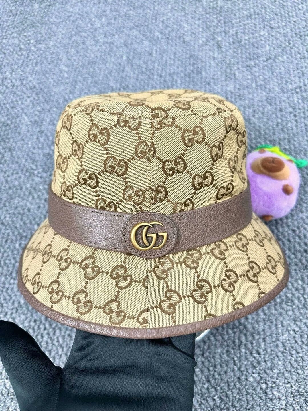 Gucci Gucci Brown Double G Logo Fisherman Hat Size ONE SIZE - 2 Thumbnail