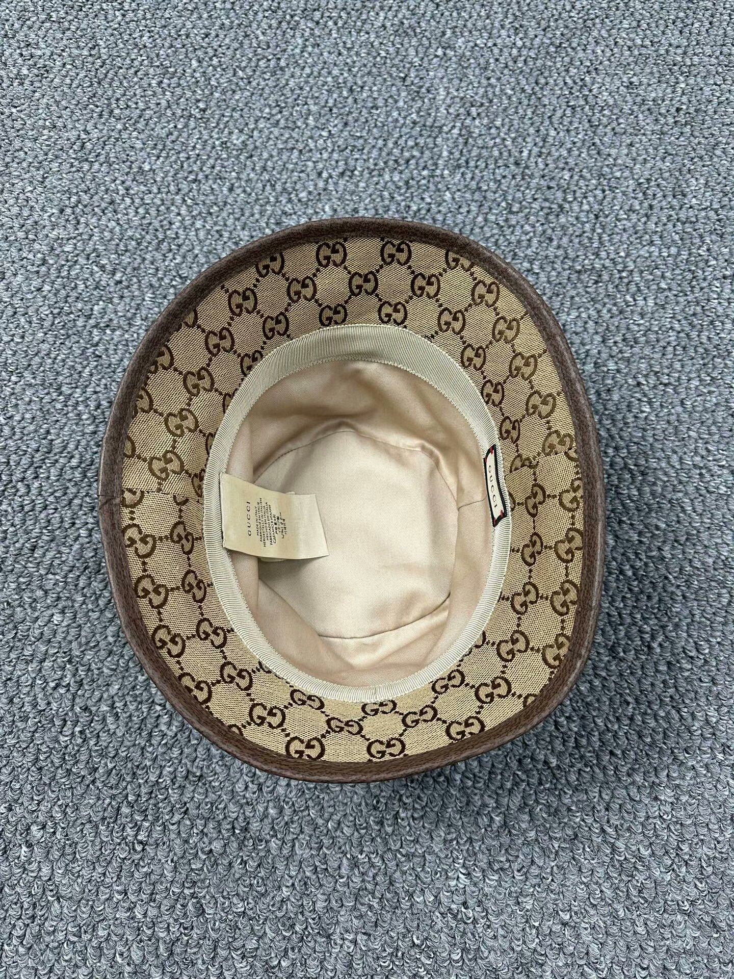 Gucci Gucci Brown Double G Logo Fisherman Hat Size ONE SIZE - 3 Thumbnail