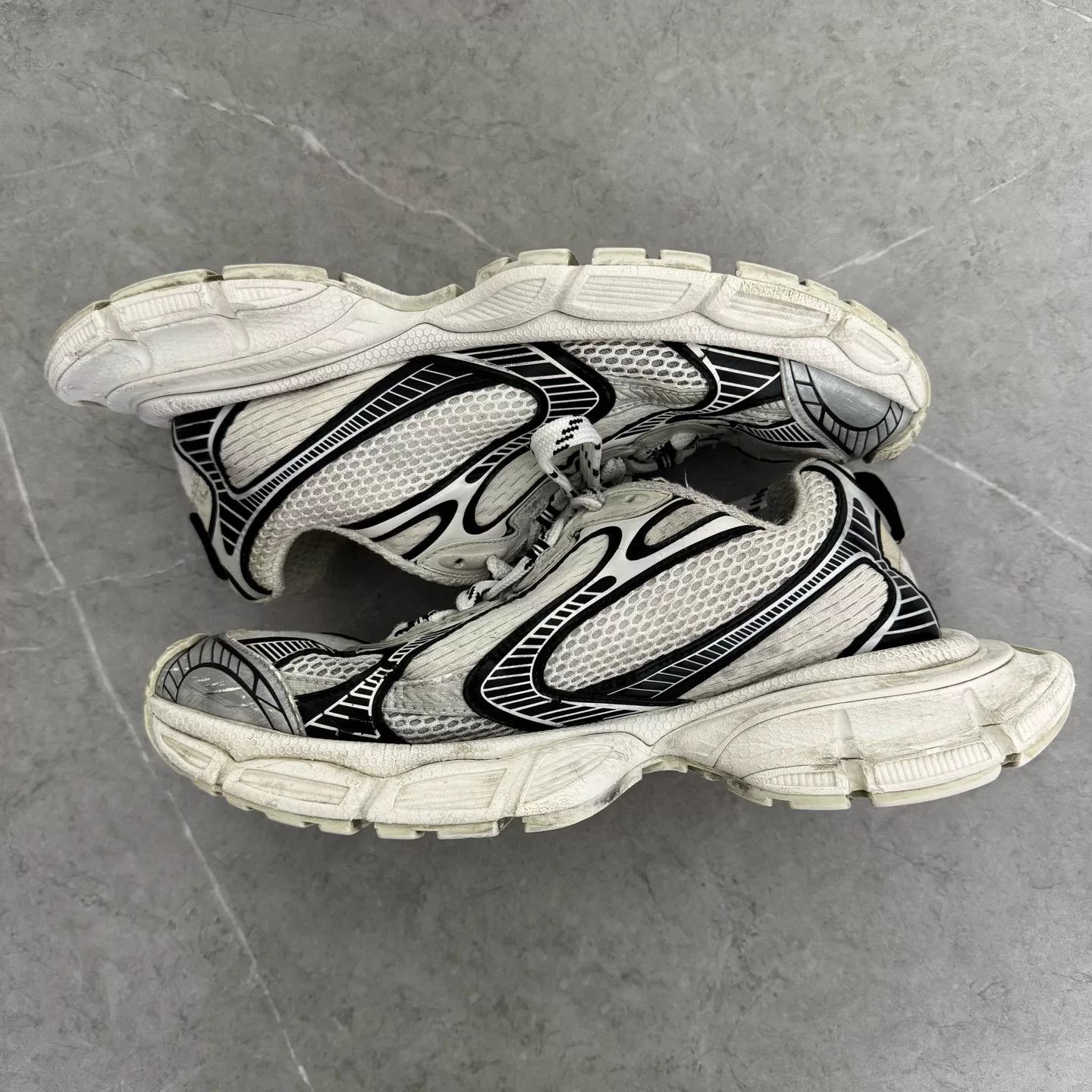 Balenciaga Balenciaga Black and White Panda Dad Shoes Size US 10 / EU 43 - 4 Thumbnail