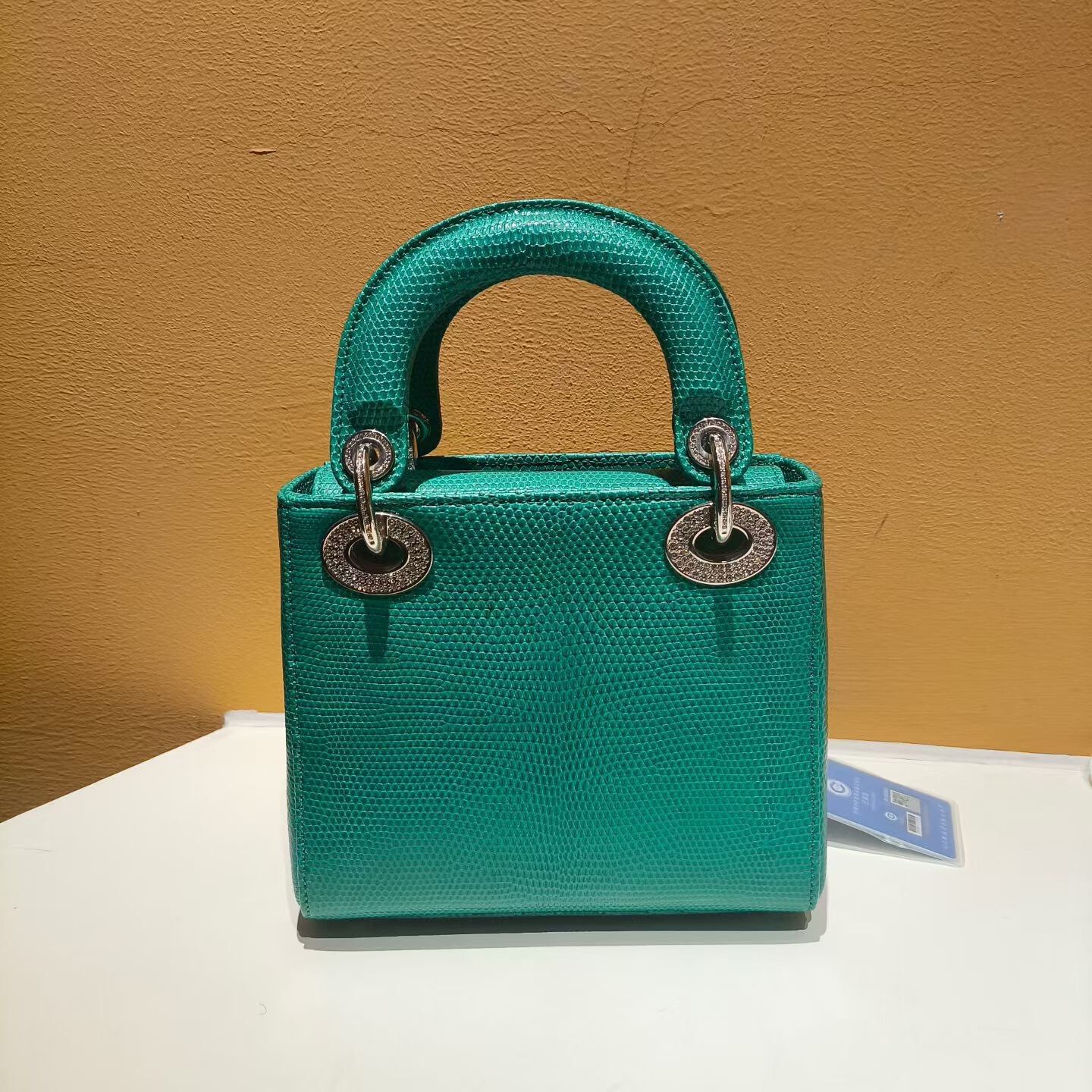 Dior Dior Lady Dior Green Lizard Handbag Size ONE SIZE - 5 Thumbnail