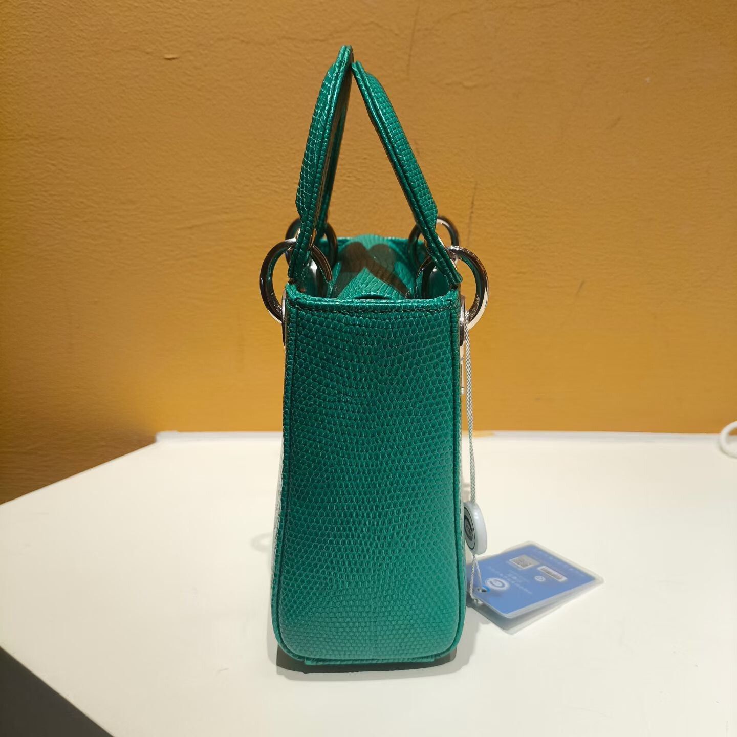 Dior Dior Lady Dior Green Lizard Handbag Size ONE SIZE - 4 Thumbnail