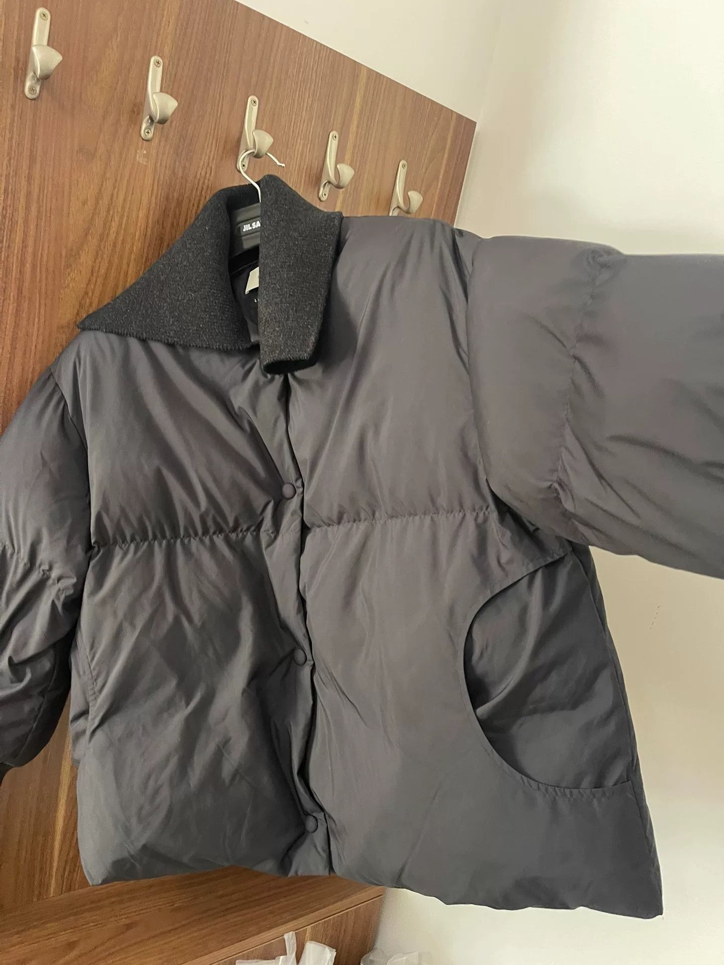 KEAGAN HOFFMAN Black Down Jacket with Knit Collar Size XS / US 0-2 / IT 36-38 - 9 Thumbnail