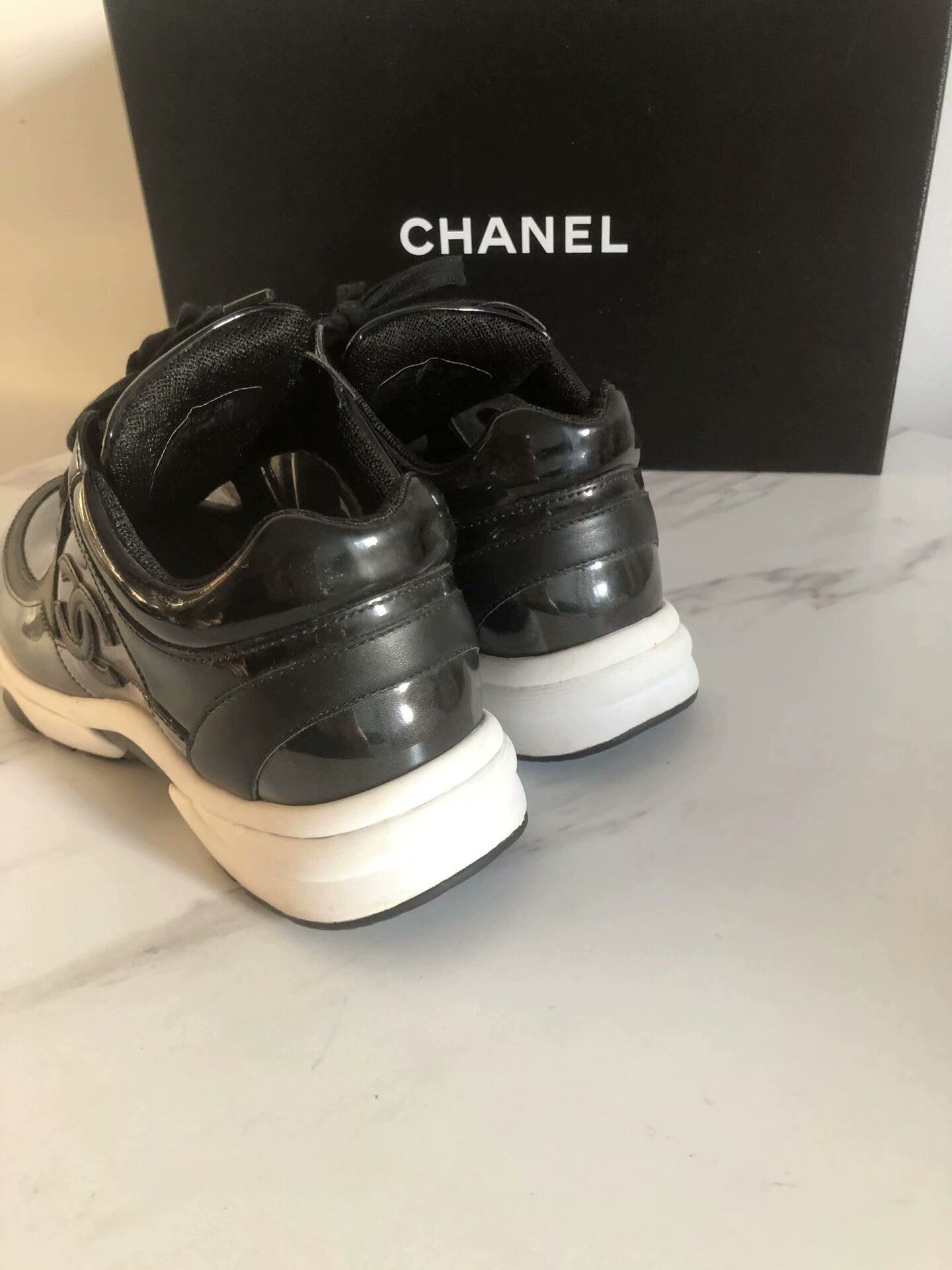 Chanel Chanel Black Athletic Sneakers for Women Size US 5 / IT 35 - 3 Thumbnail