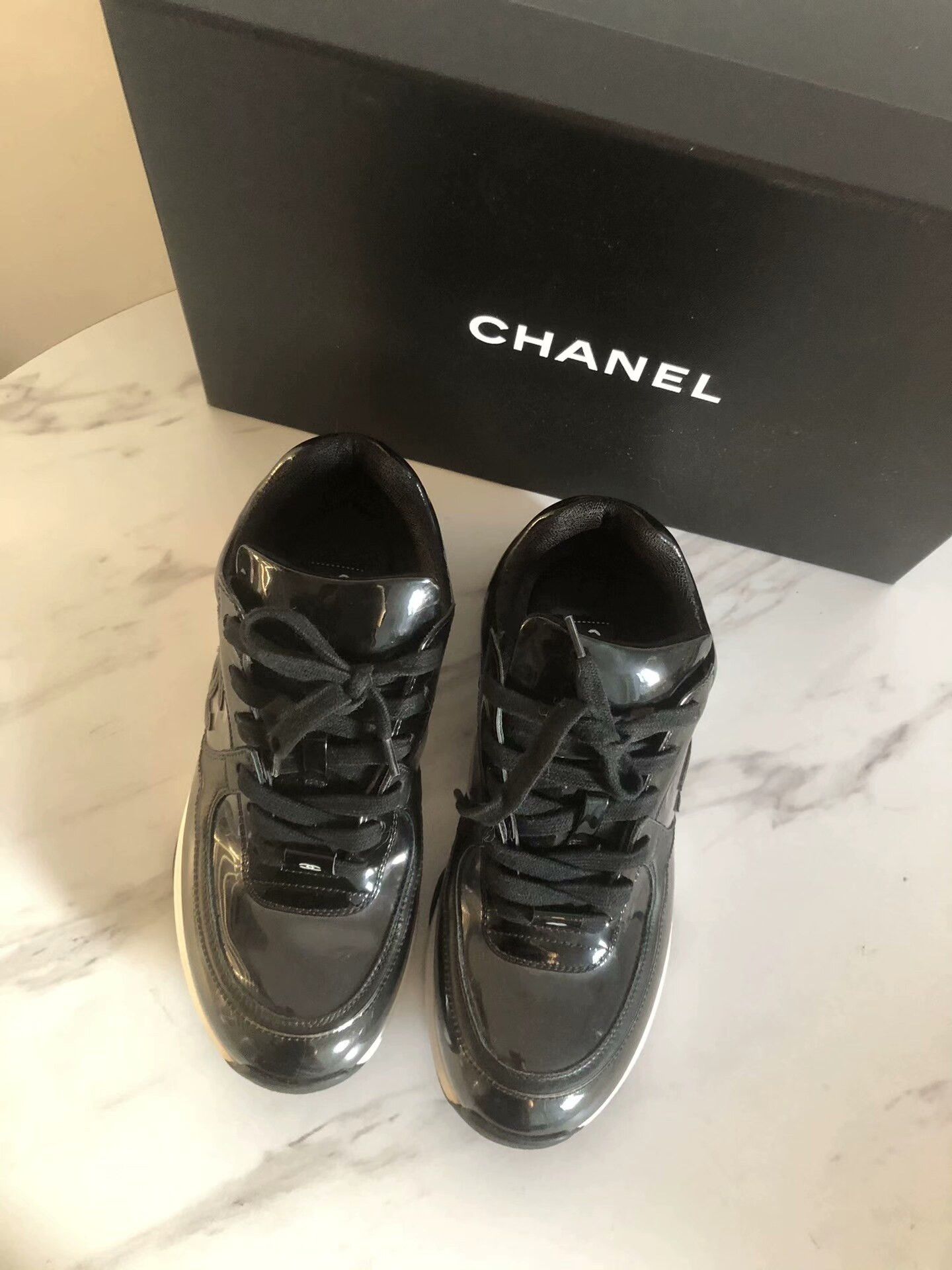 Chanel Chanel Black Athletic Sneakers for Women Size US 5 / IT 35 - 4 Thumbnail