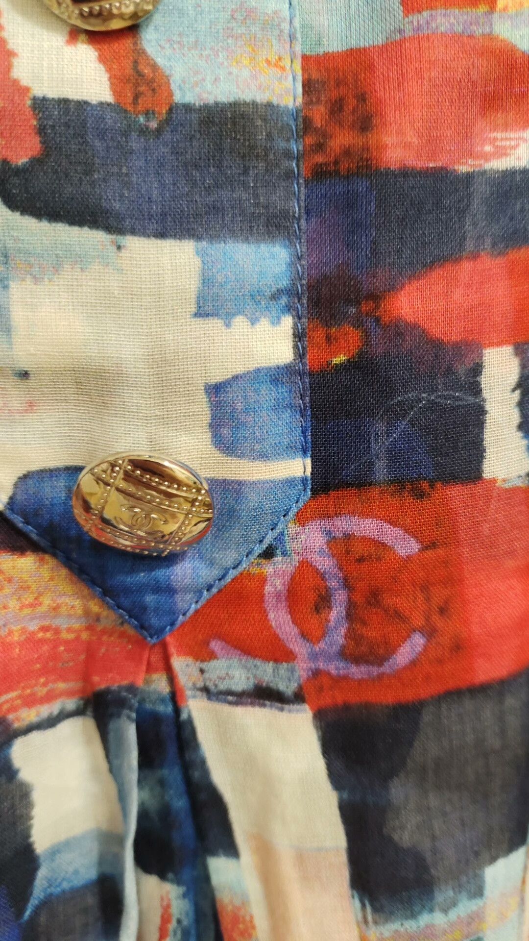 Chanel Chanel Abstract Print Pleated Skirt Size 26" / US 2 / IT 38 - 3 Thumbnail