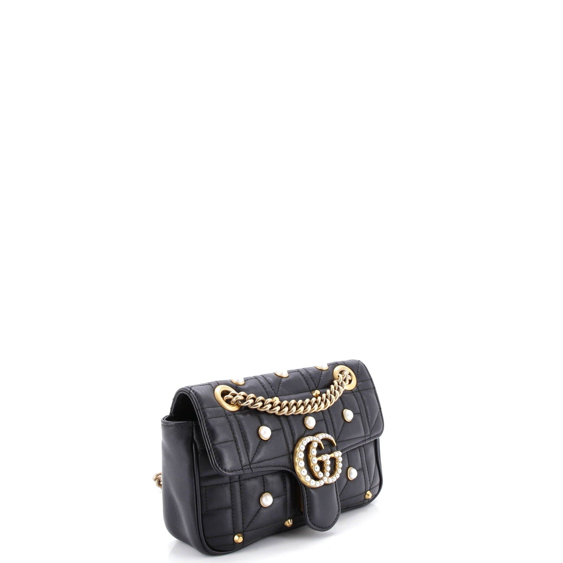 Gucci Pearly GG Marmont Flap Bag Size ONE SIZE - 2 Thumbnail