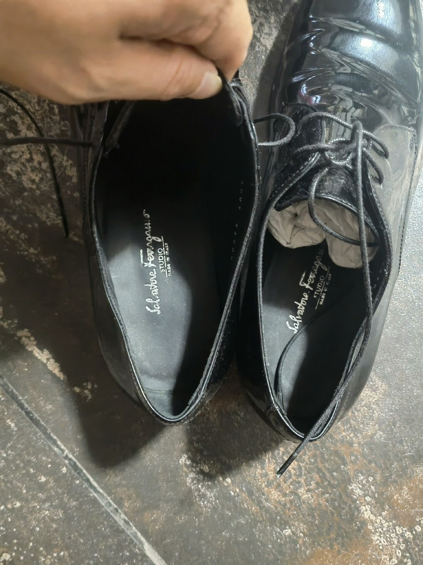 Salvatore Ferragamo Ferragamo Black Men's Dress Shoes Size US 7.5 / EU 40-41 - 5 Thumbnail