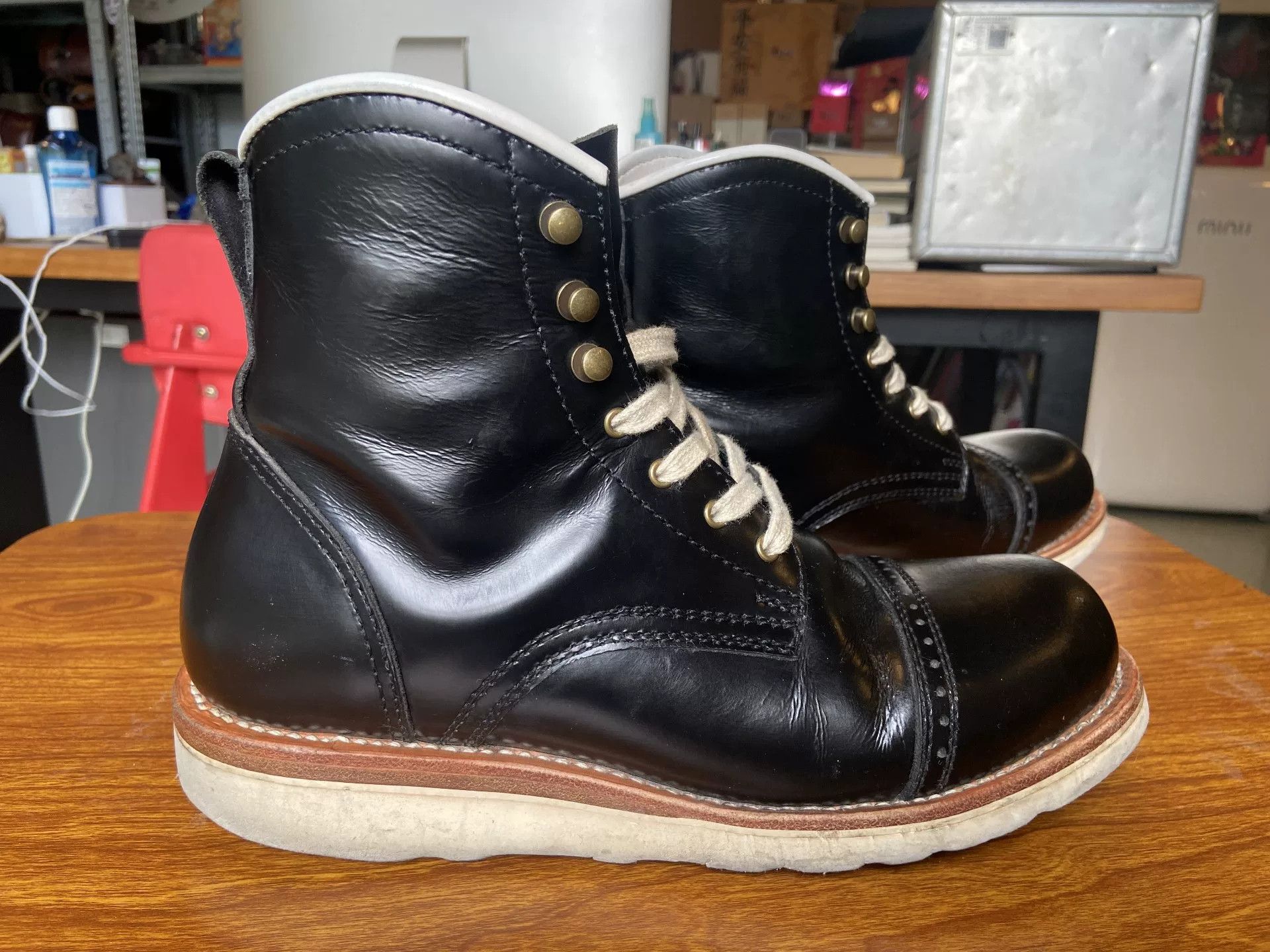 Greats Greats Handcrafted Black Combat Boots Size US 7 / EU 40 - 2 Thumbnail