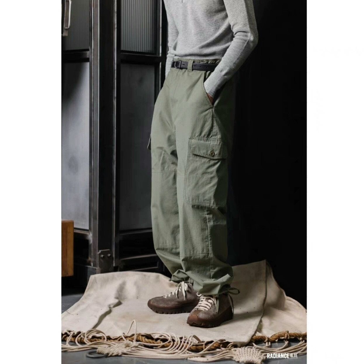 Nigel Cabourn Nigel Cabourn Green Cargo Pants Size 32 Size US 32 / EU 48 - 2 Thumbnail