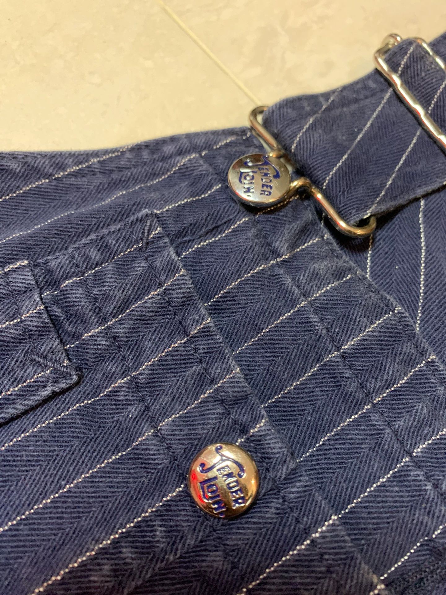 Tenderloin TENDERLOIN Striped Overalls with Herringbone Fabric Size US 30 / EU 46 - 5 Thumbnail