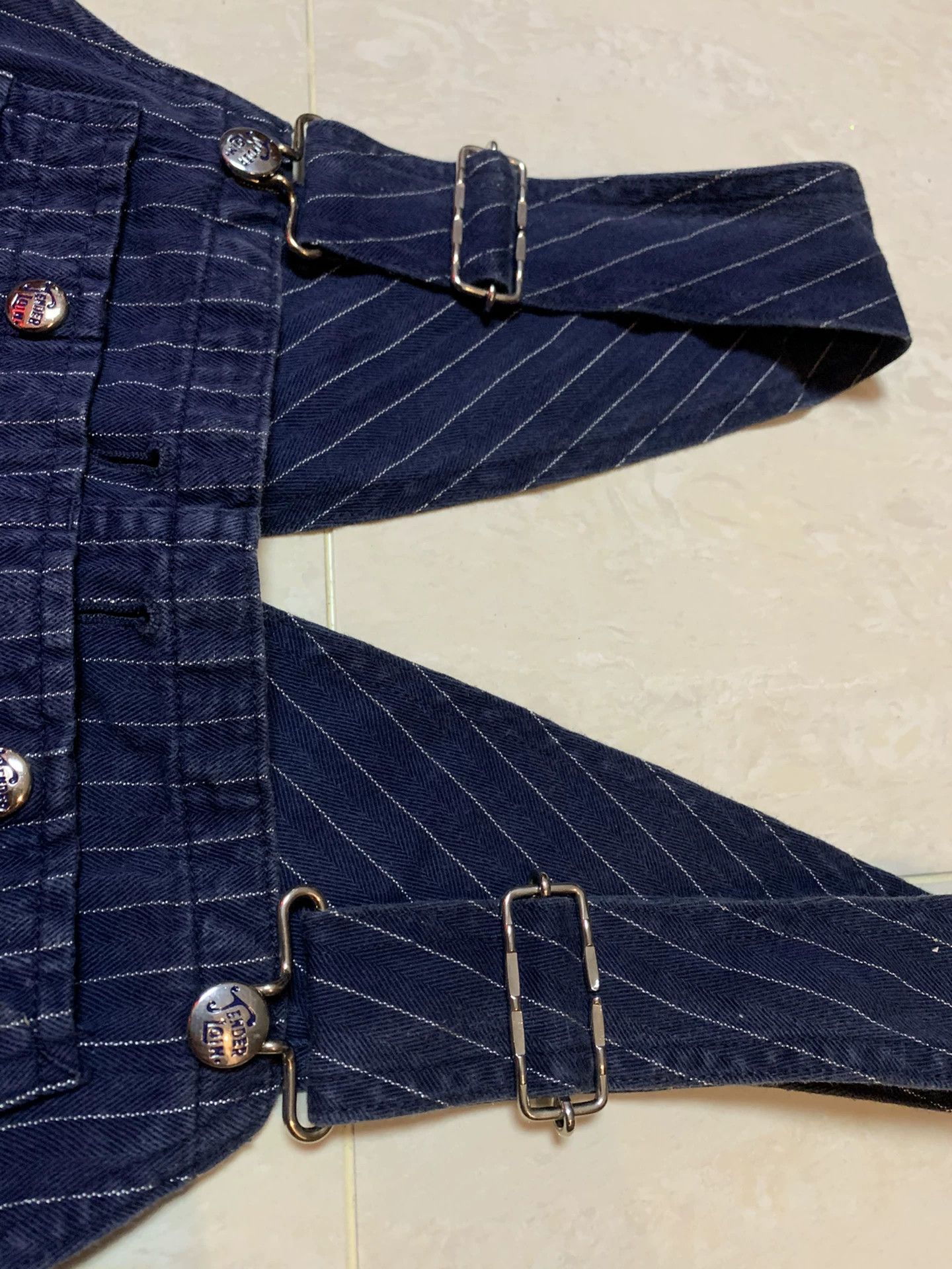 Tenderloin TENDERLOIN Striped Overalls with Herringbone Fabric Size US 30 / EU 46 - 7 Thumbnail