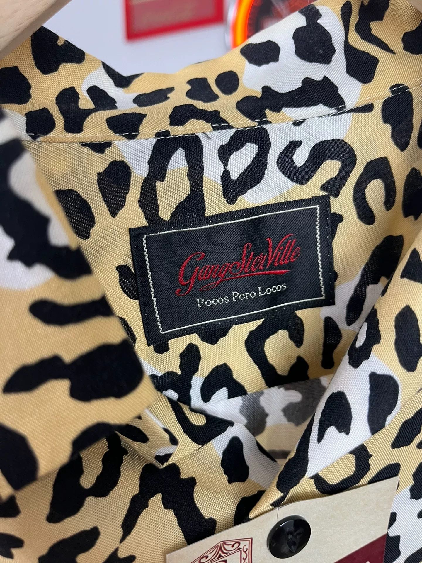 Japanese Brand Gangsterville Leopard Print Long Sleeve Shirt Size US M / EU 48-50 / 2 - 3 Thumbnail