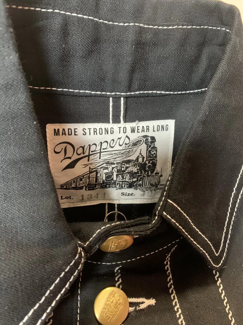 Dapper Dan Dapper Black Striped Work Jacket LOT1344 Size US XS / EU 42 / 0 - 3 Thumbnail