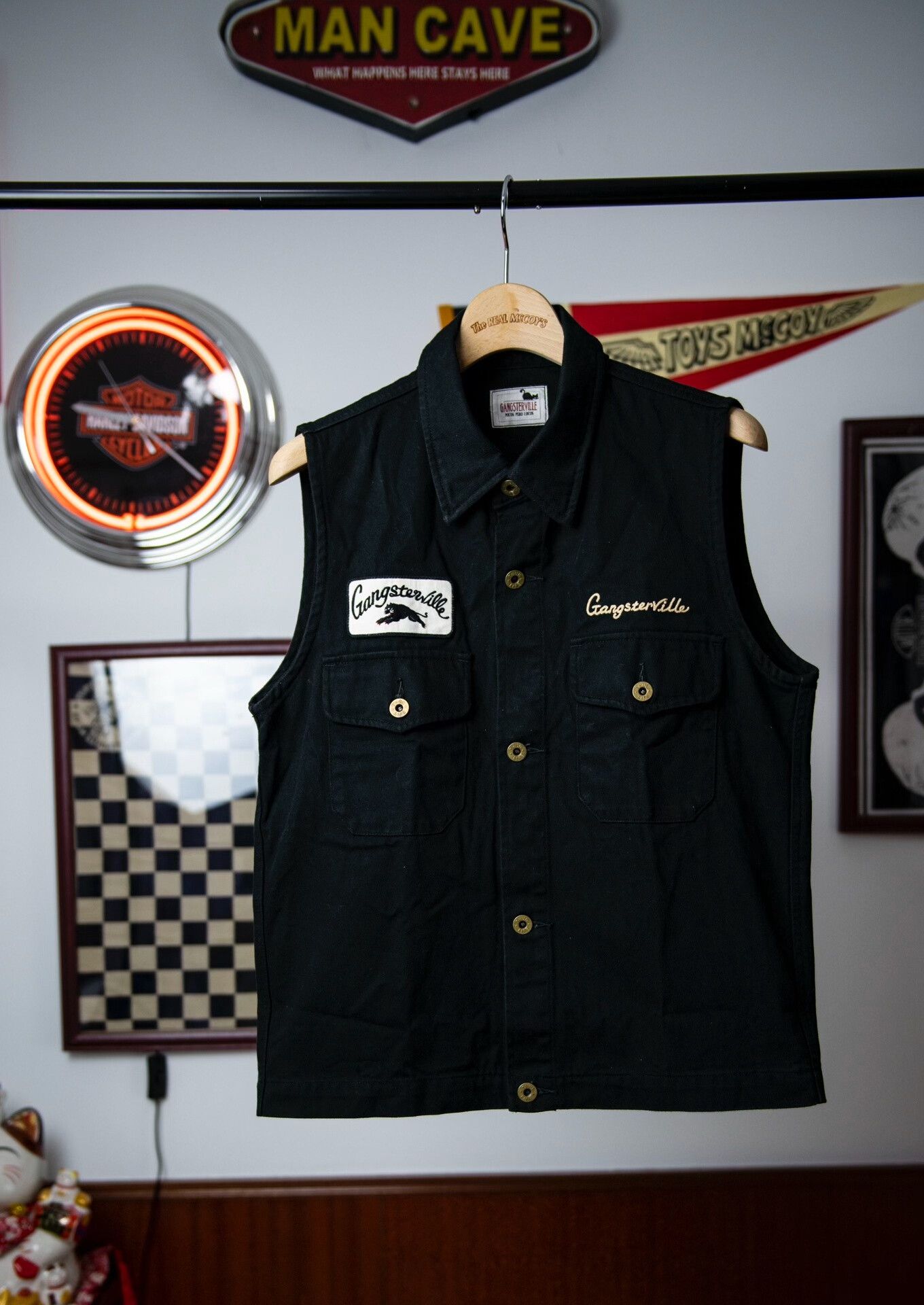 Ghetto Rodeo GANGSTERVILLE Men's Vest in Black Size US M / EU 48-50 / 2 - 2 Thumbnail