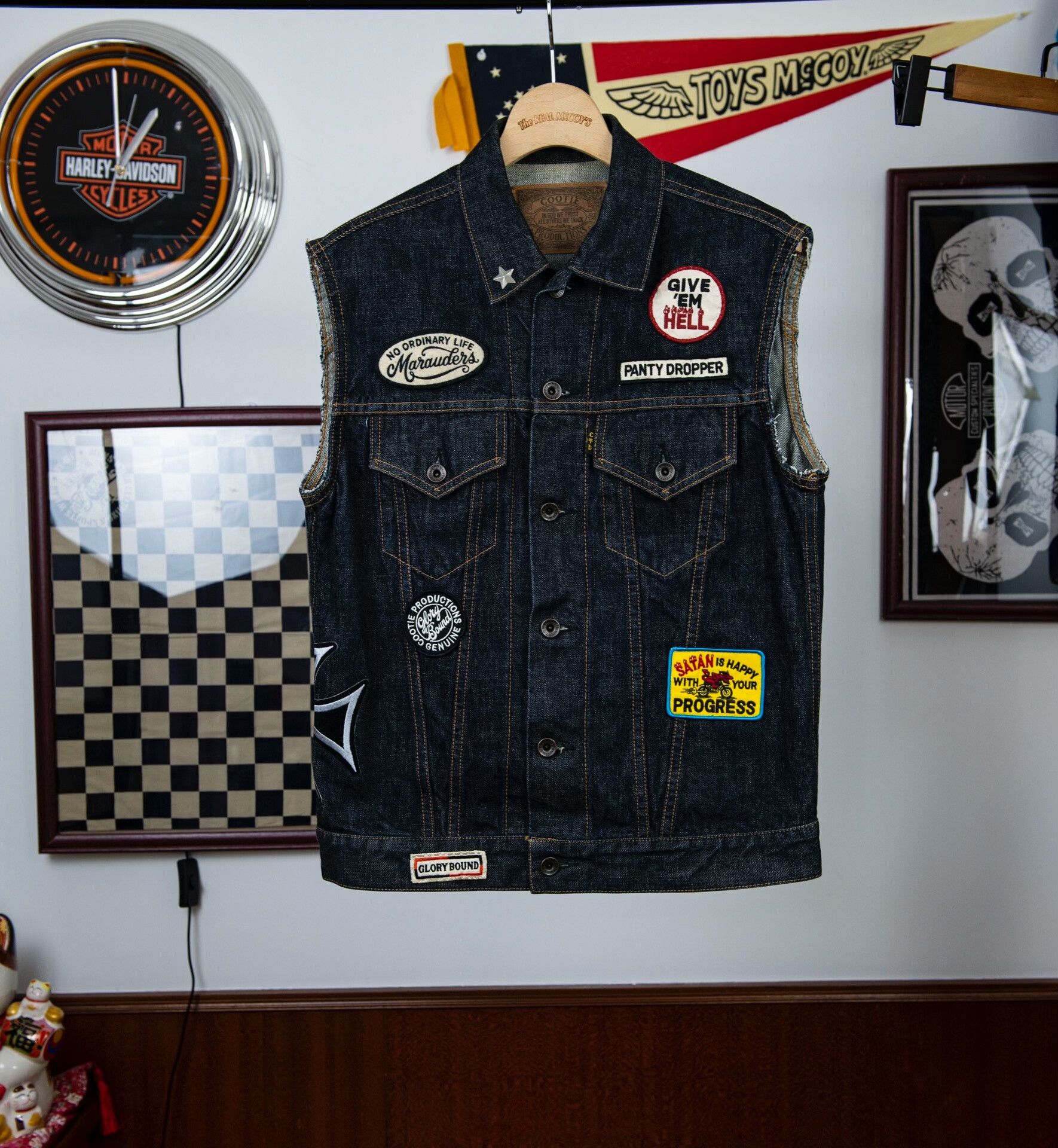 Japanese Brand Cootie Motorcycle Vest with Patch Details Size US M / EU 48-50 / 2 - 2 Thumbnail