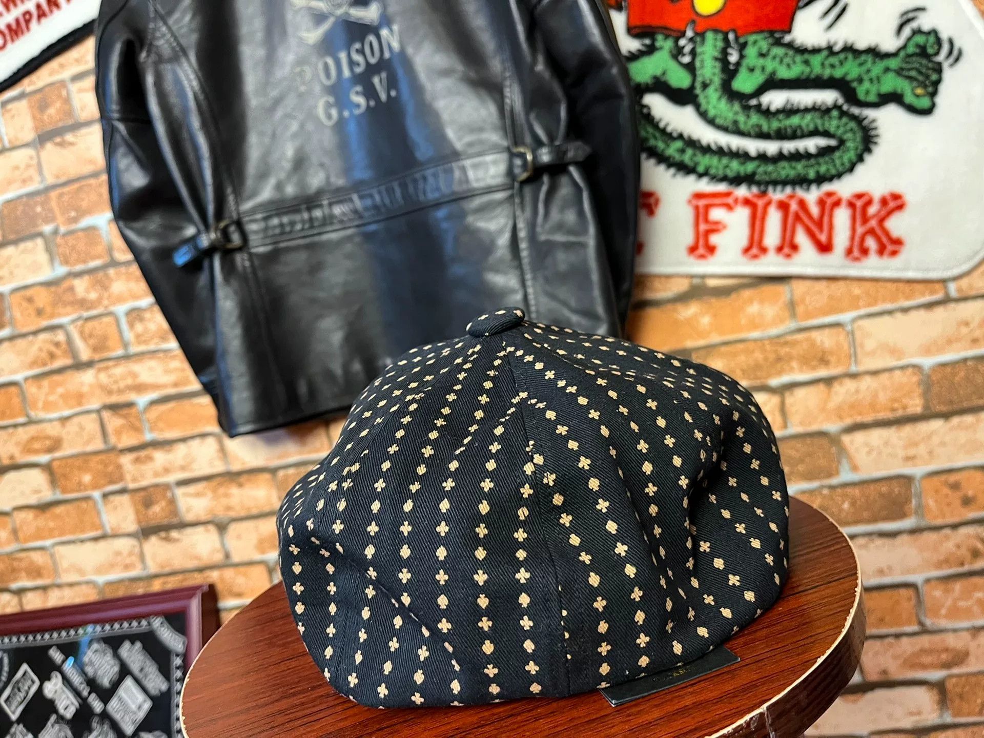 BLACK SIGN Black Poker Pattern Duckbill Cap Size ONE SIZE - 2 Thumbnail