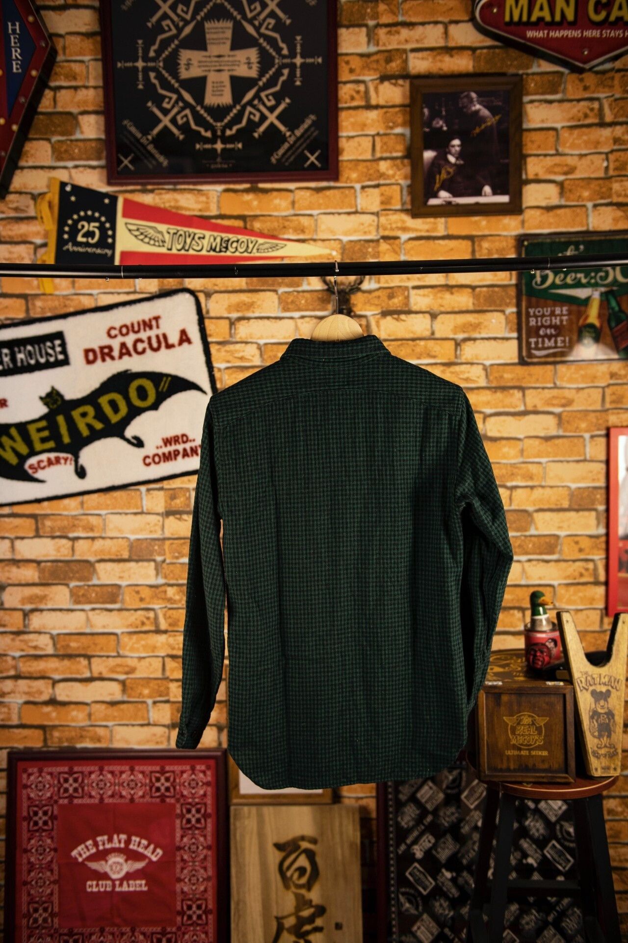 Tenderloin Tenderloin Green Check Wool Shirt Size US XS / EU 42 / 0 - 2 Thumbnail