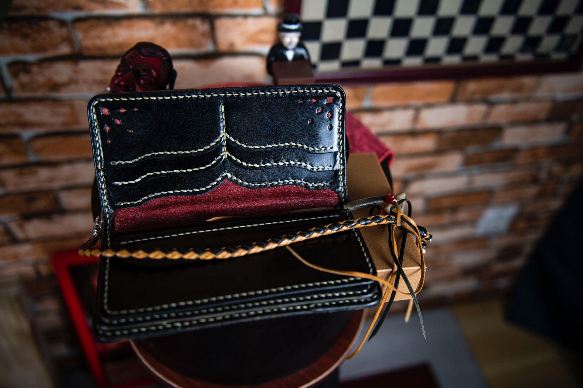 The Flat Head The Flat Head Leather Wallet and Chain Size ONE SIZE - 2 Thumbnail