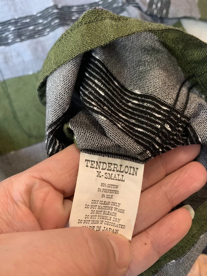 Tenderloin Tenderloin k-7 Striped Silk T-Shirt Size US XS / EU 42 / 0 - 4 Thumbnail