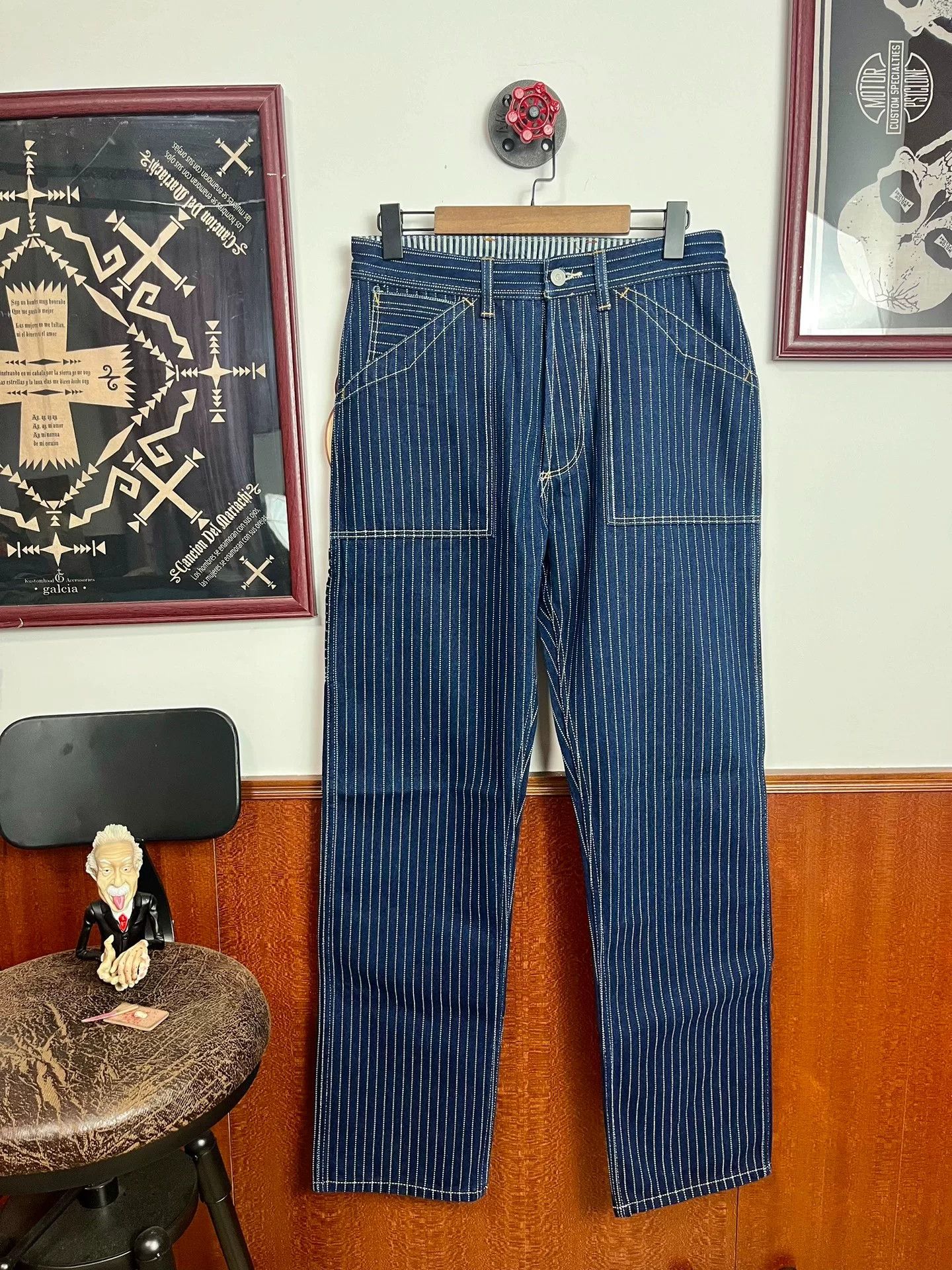 Freewheelers Freewheelers Striped Work Trousers 30*34 Size US 31 - 2 Thumbnail