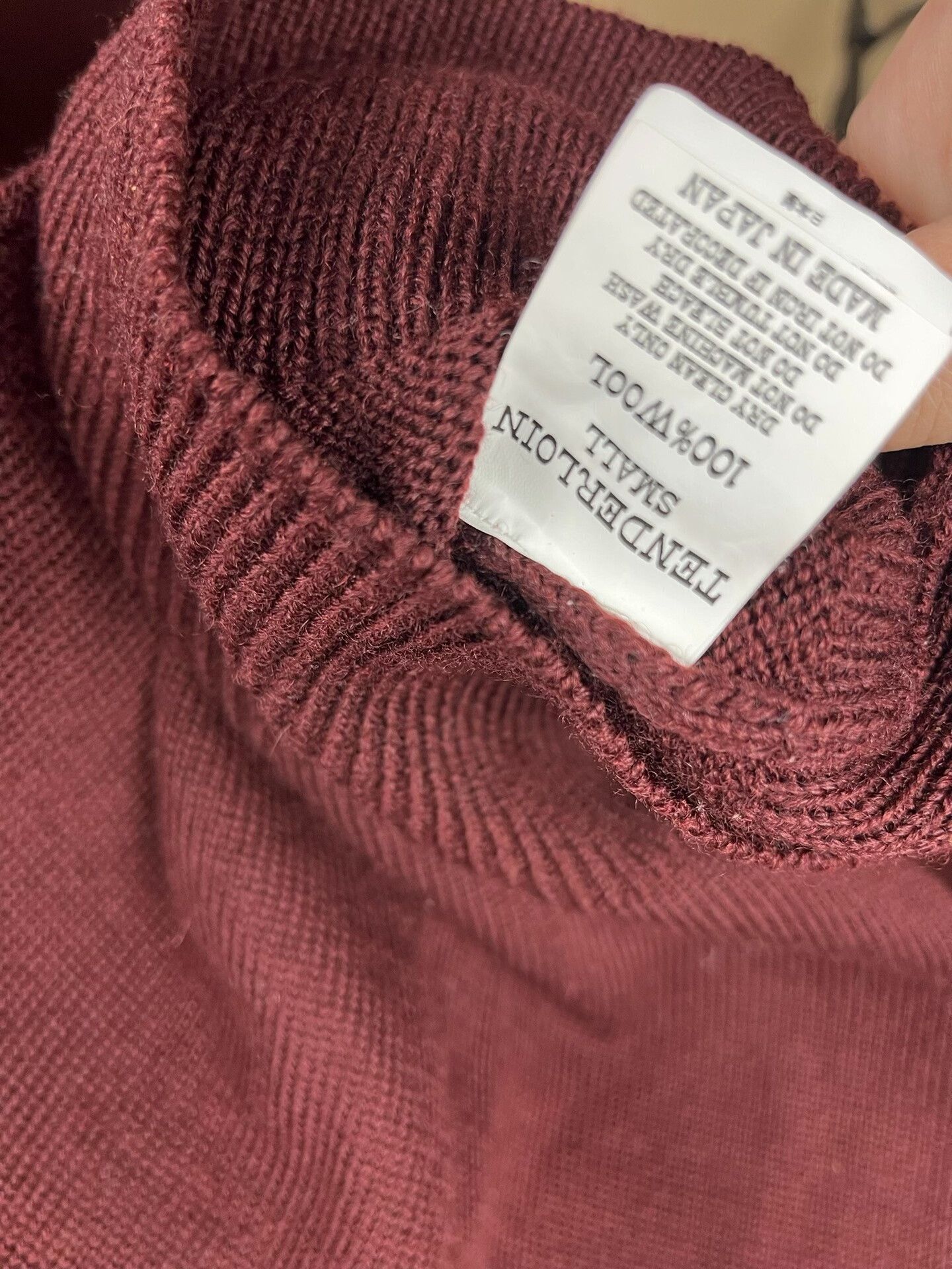 Tenderloin Tenderloin Wine Color Sweater Size S Size US S / EU 44-46 / 1 - 2 Thumbnail