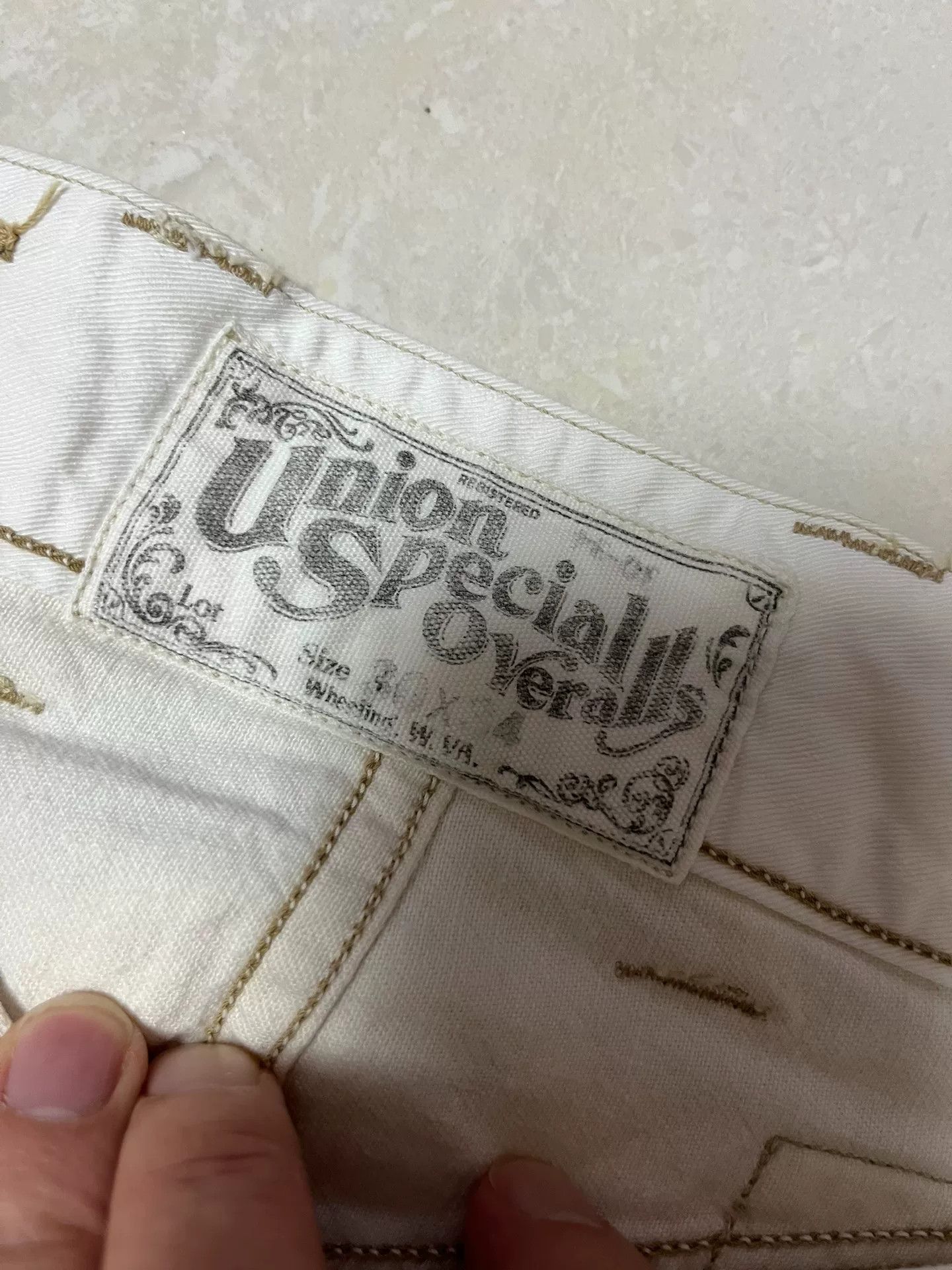 Freewheelers Freewheelers White Mid-rise Straight Leg Pants Size US 30 / EU 46 - 4 Thumbnail