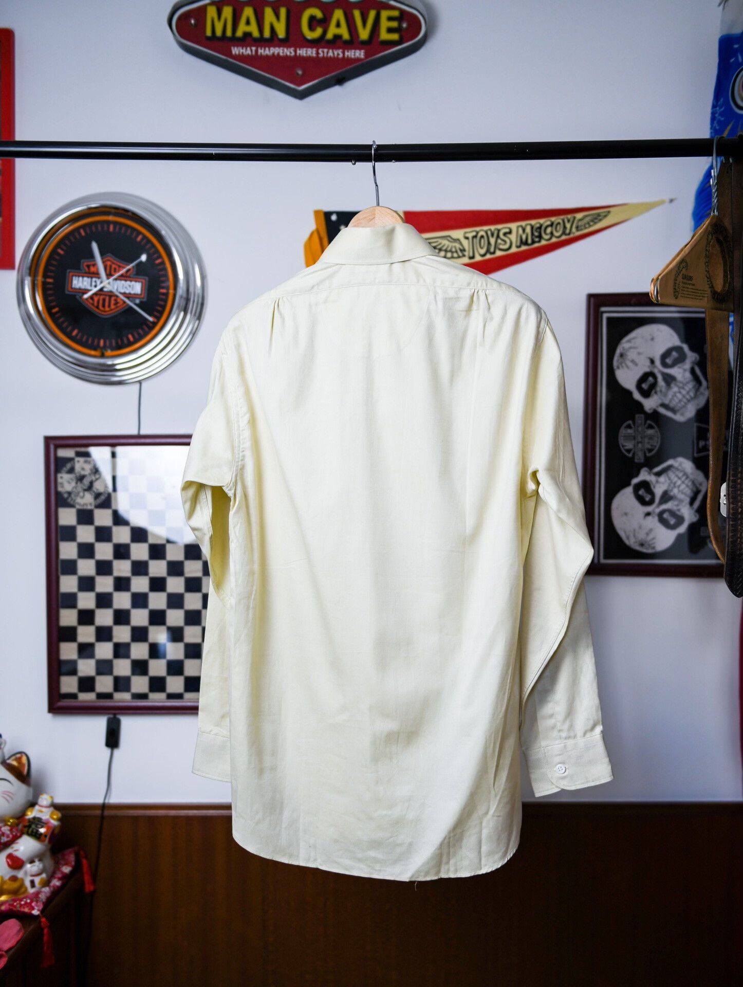 At Last & Co Beige Cotton Shirt by At Last & Co Size US M / EU 48-50 / 2 - 2 Thumbnail